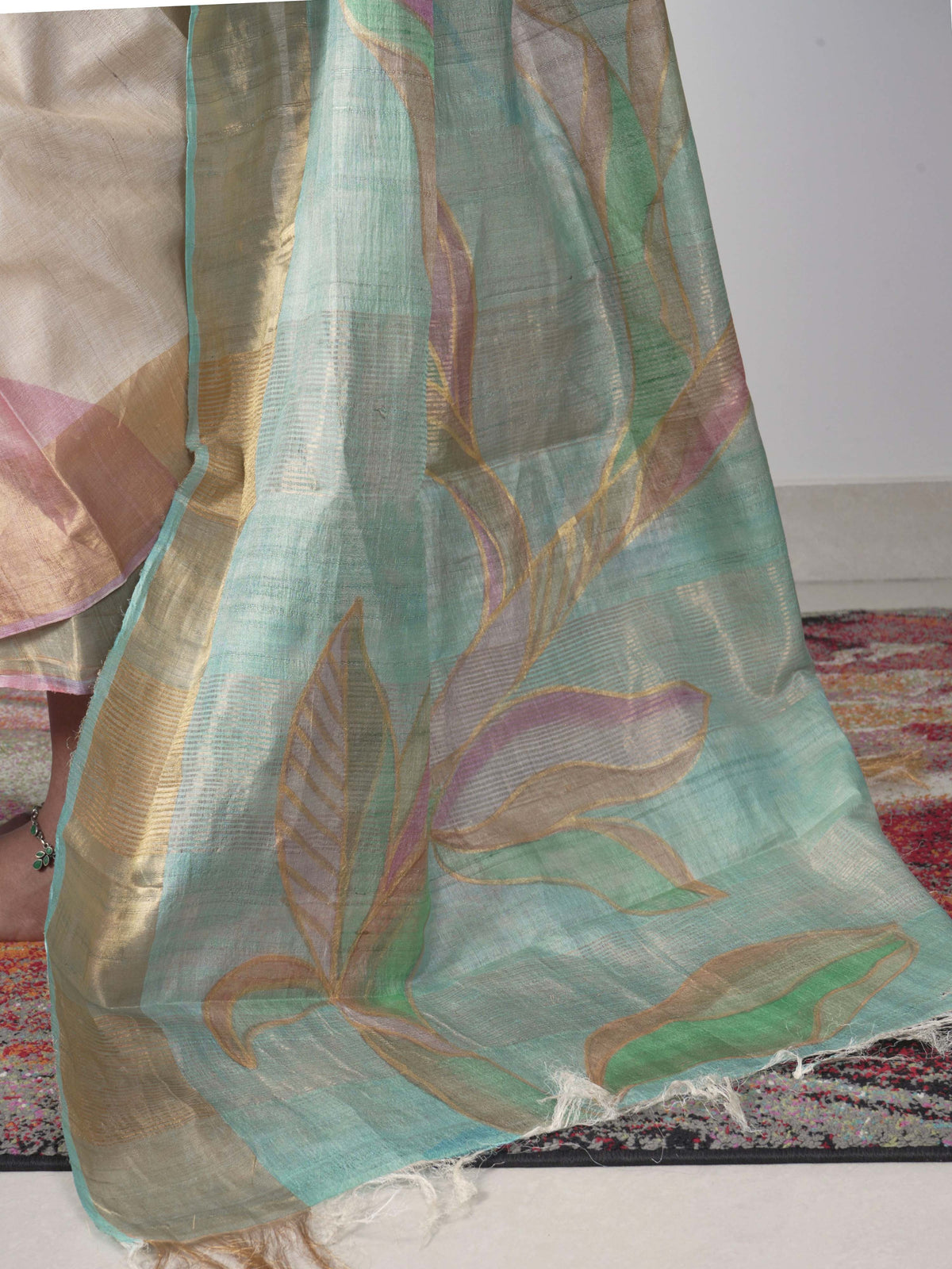 Kusum Painted Tussar Saree