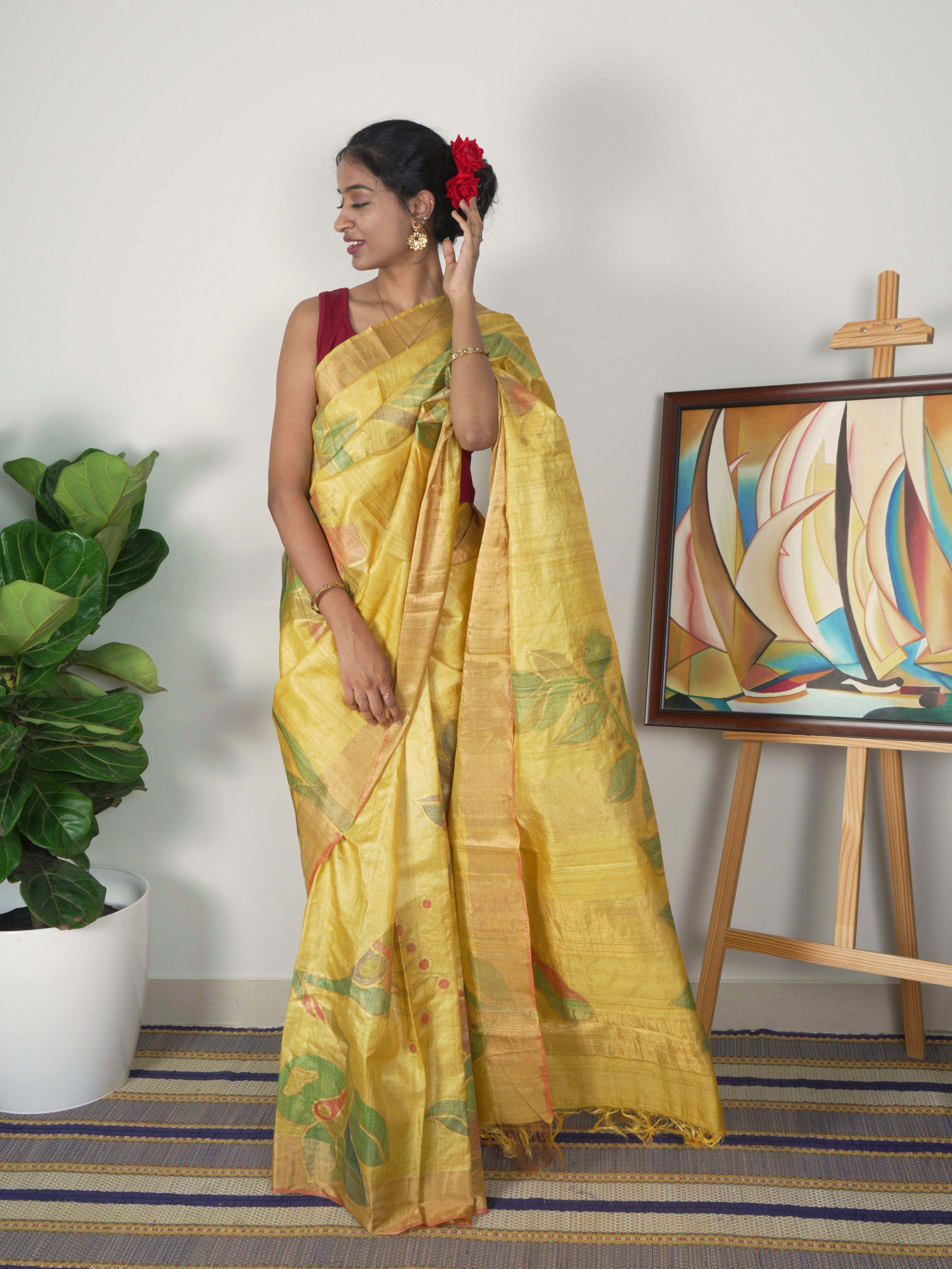 Dua Painted Tussar Saree