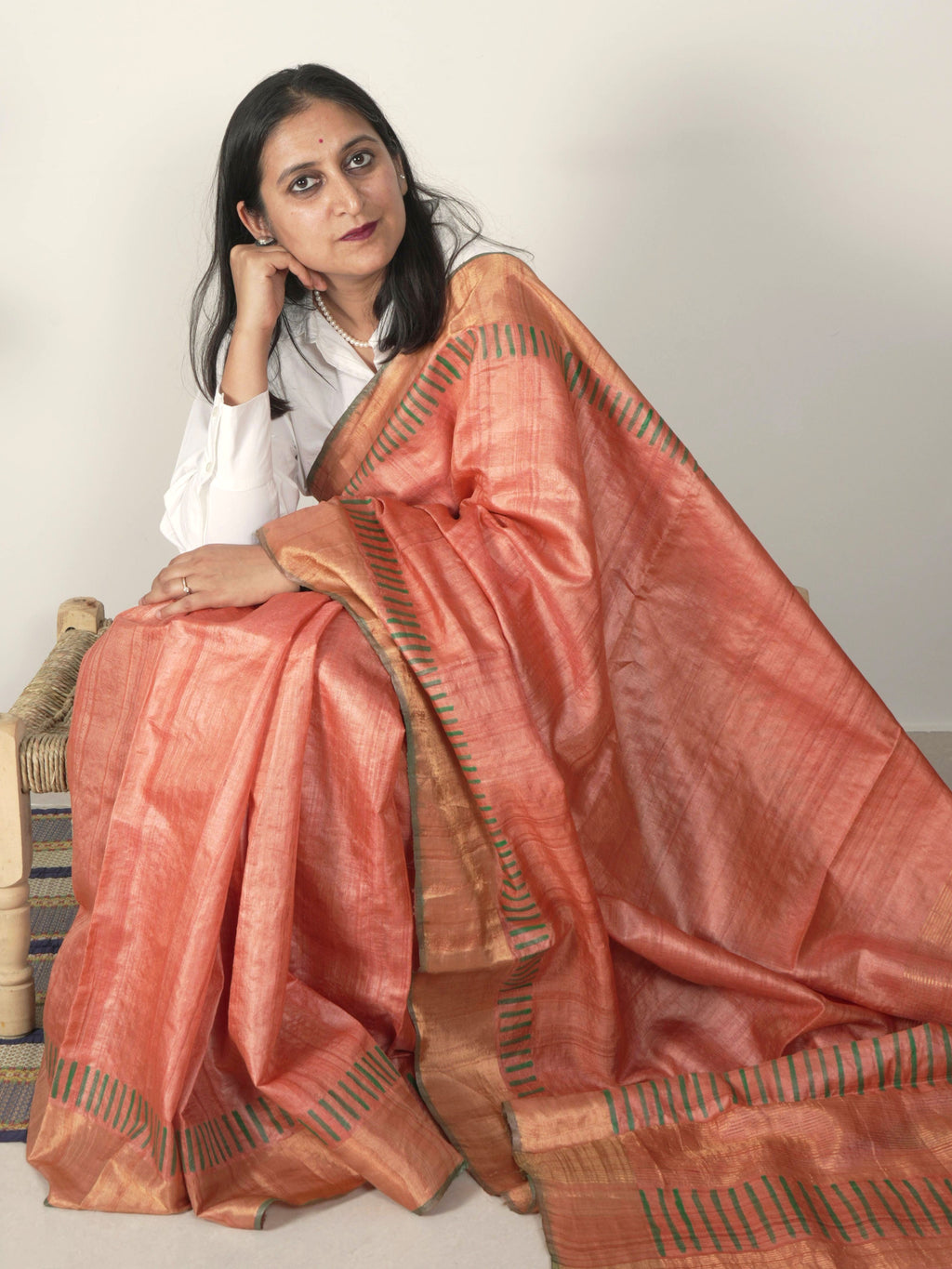 Huma Painted Tussar Saree