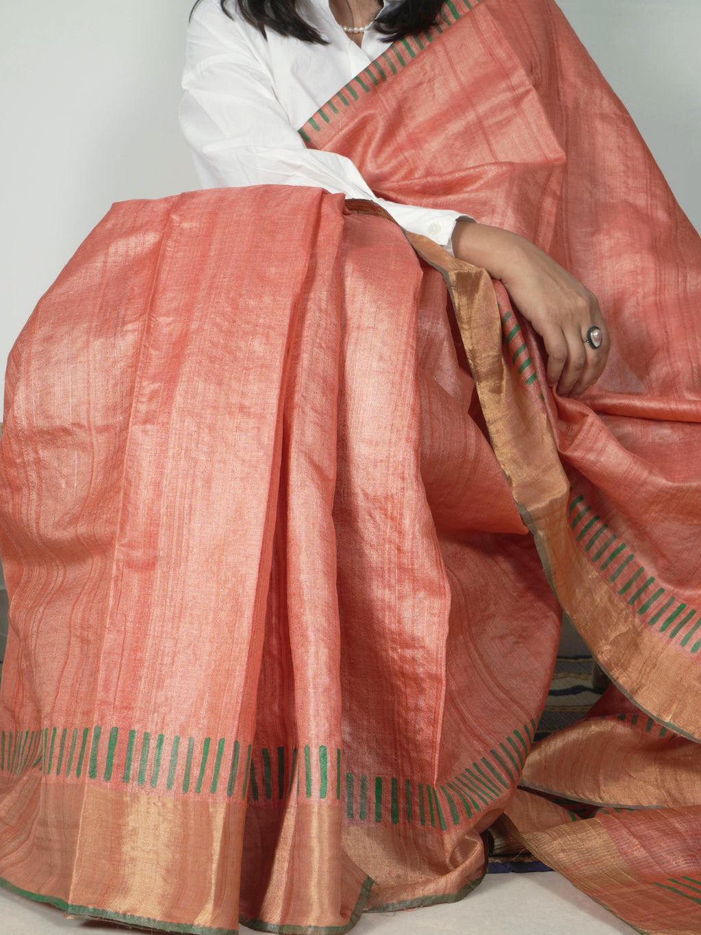 Huma Painted Tussar Saree