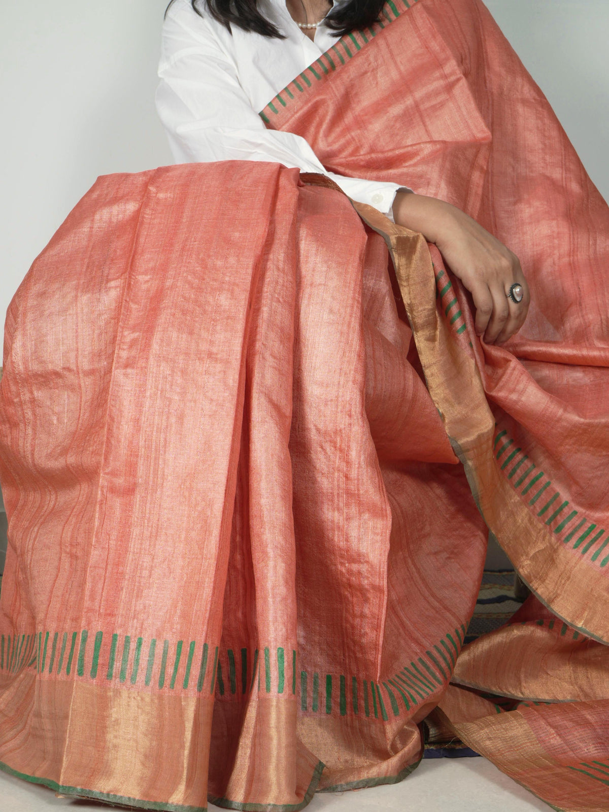 Huma Painted Tussar Saree