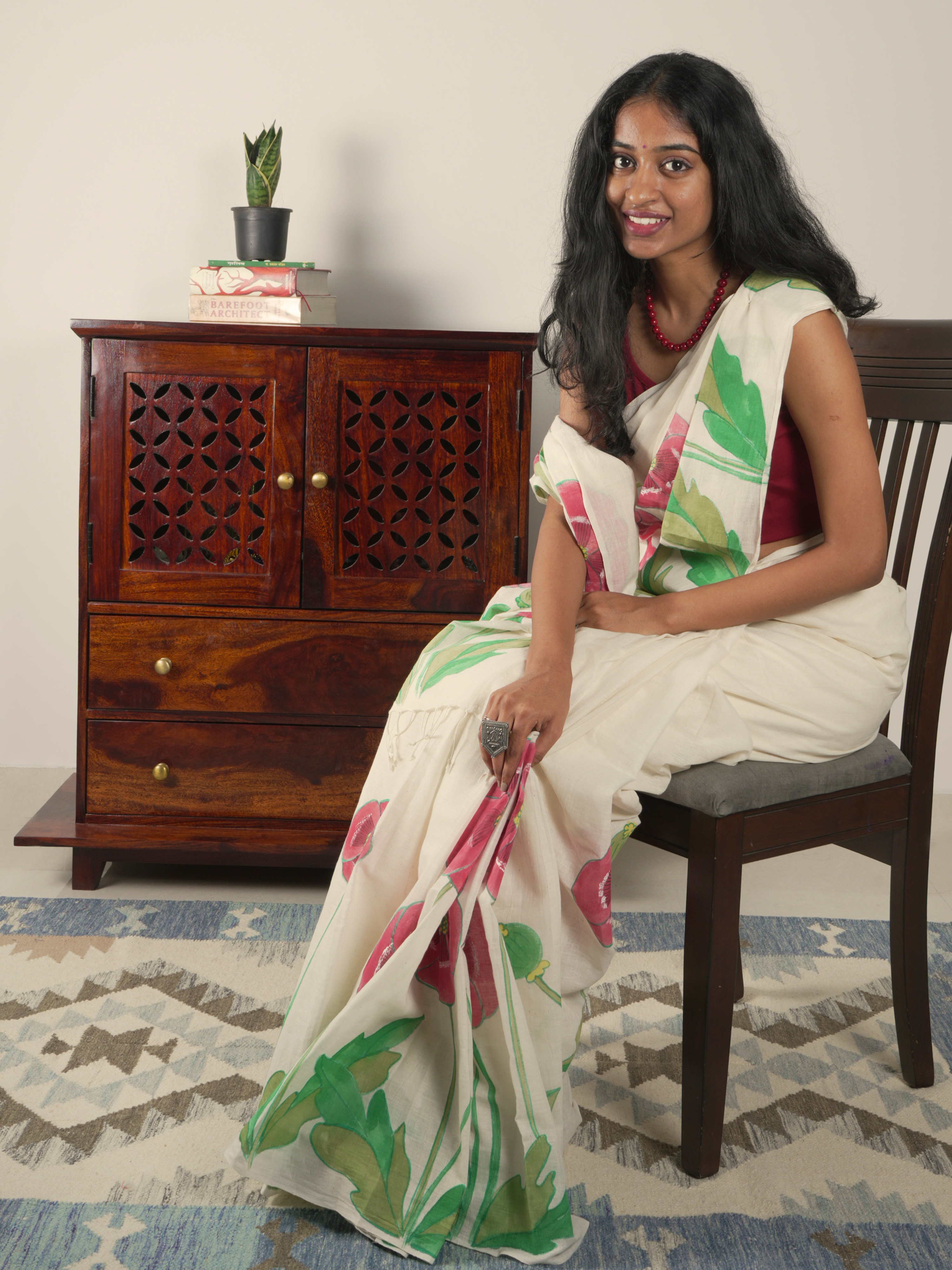 Poppies Cotton Saree
