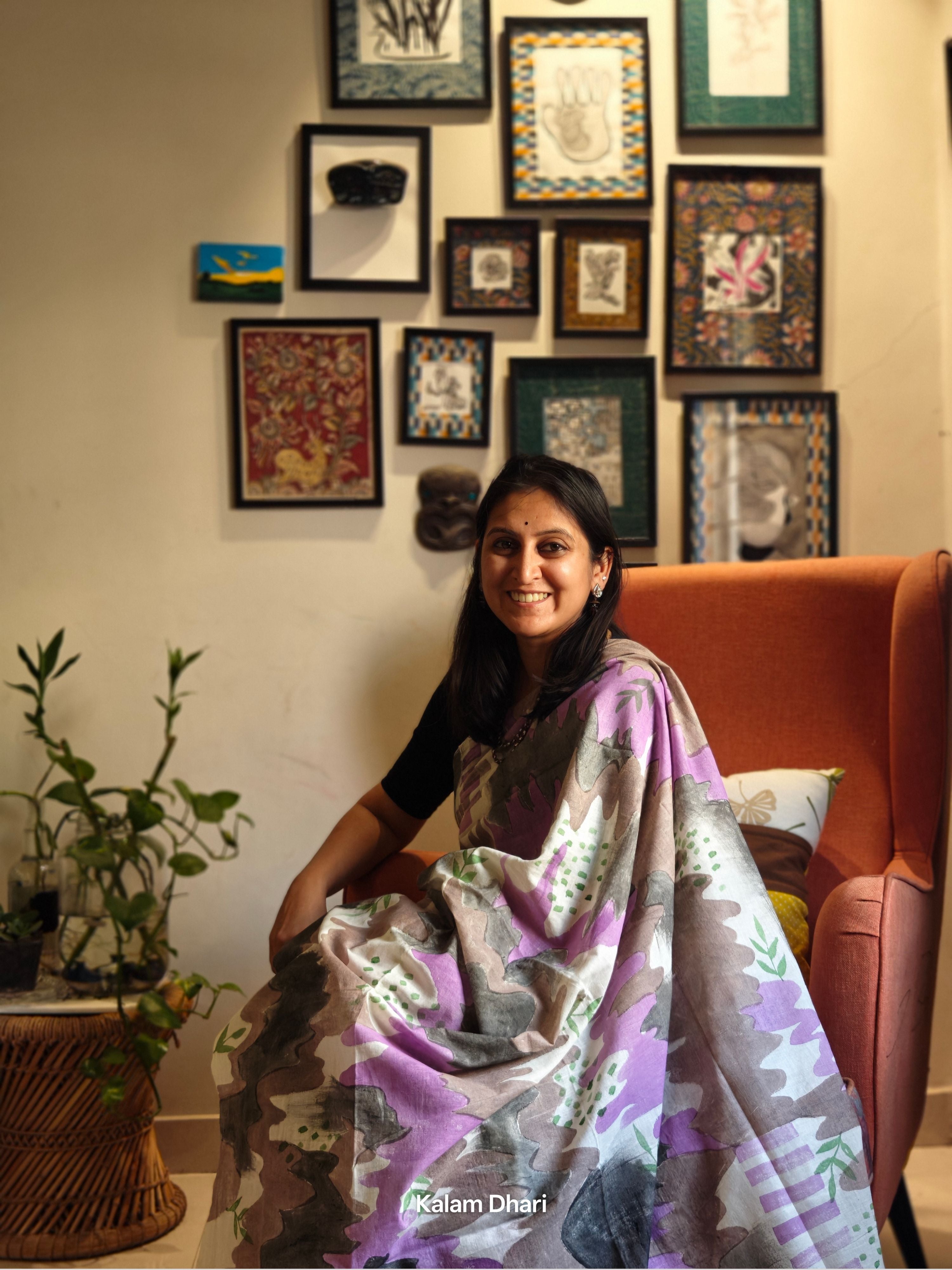 Chhaal Painted Cotton Saree