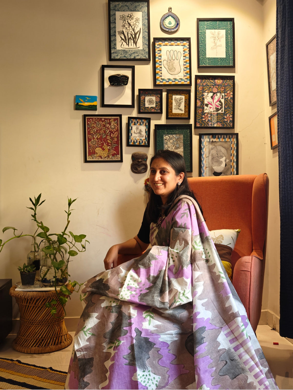 Chhaal Painted Cotton Saree