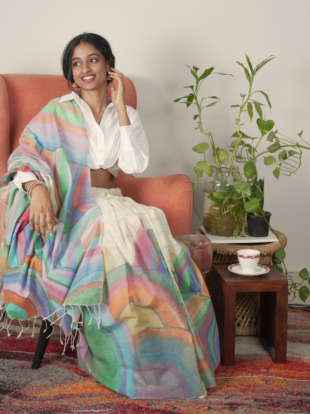 Ratna Painted Cotton Saree
