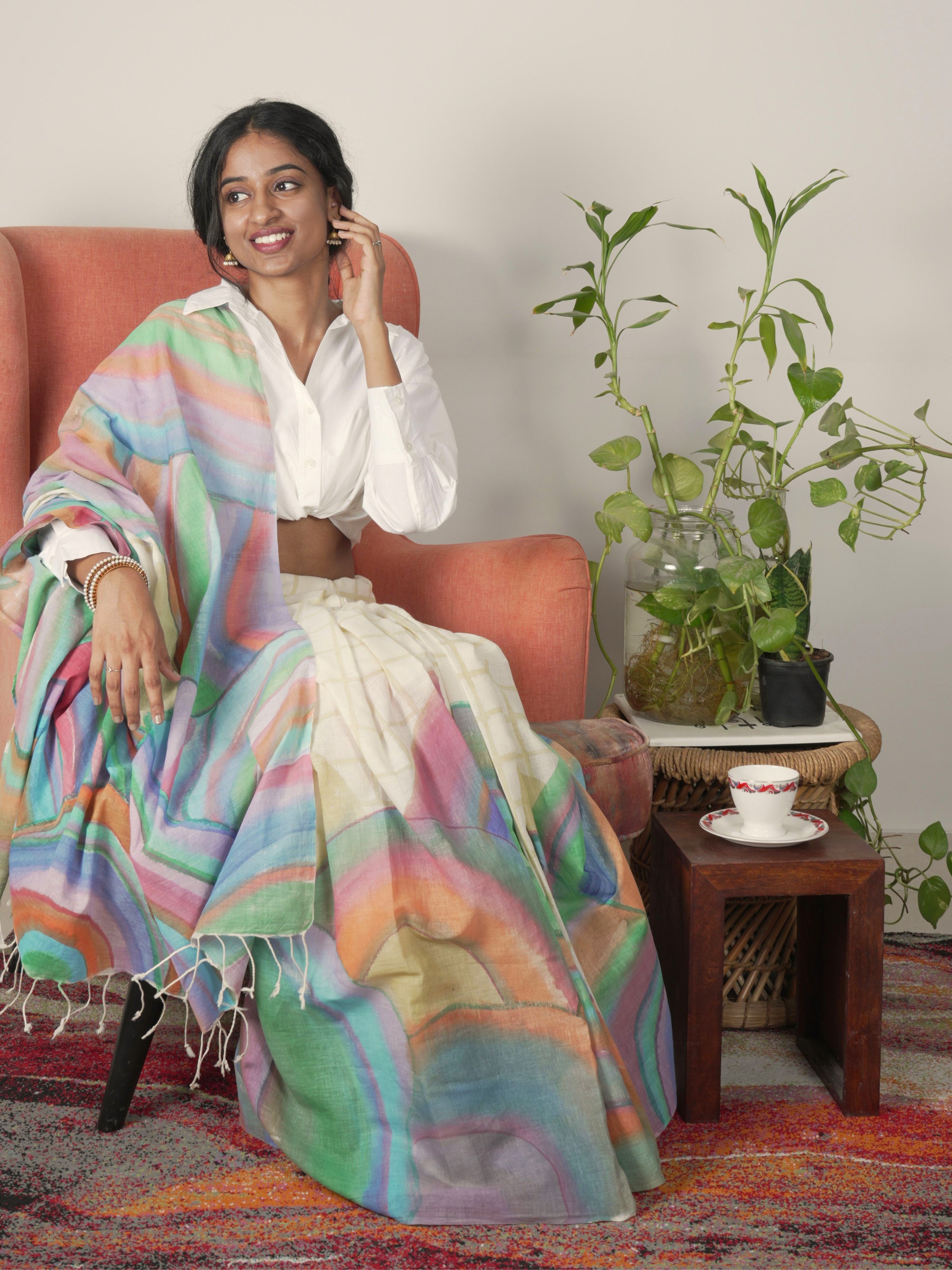 Ratna Painted Cotton Saree