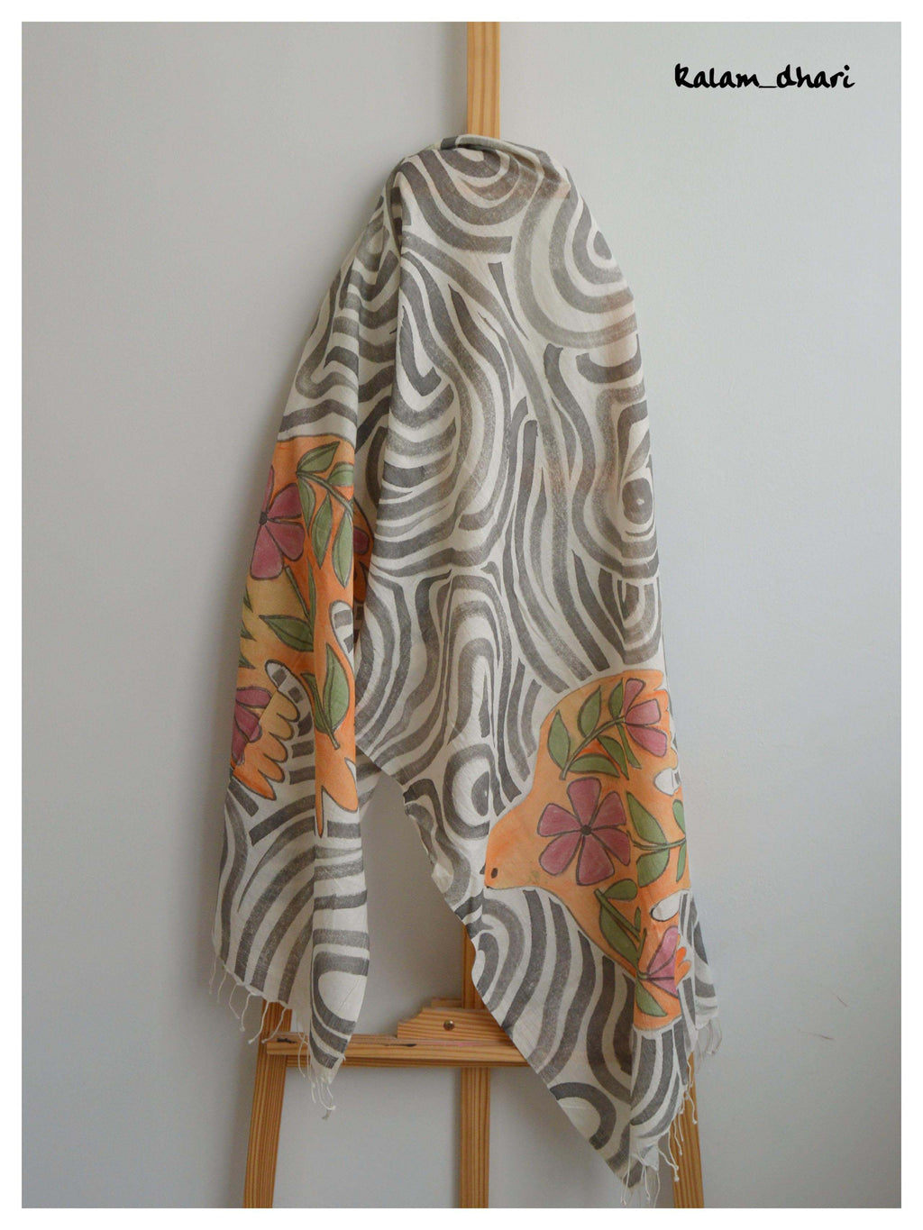 Udaan Muslin Cotton Painted Stole 2