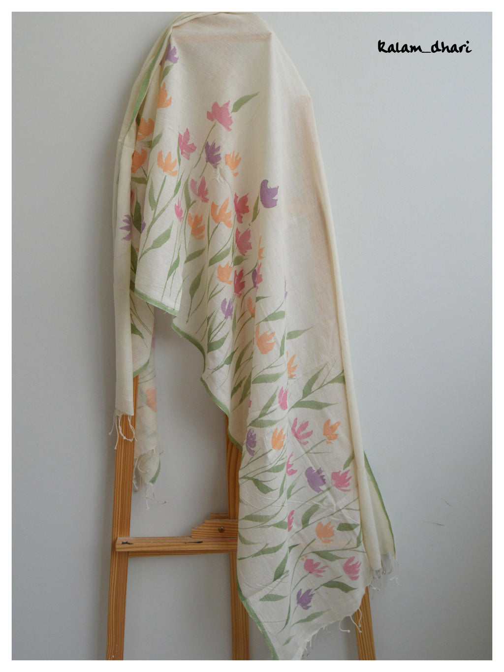 Phool Muslin Cotton Painted Stole