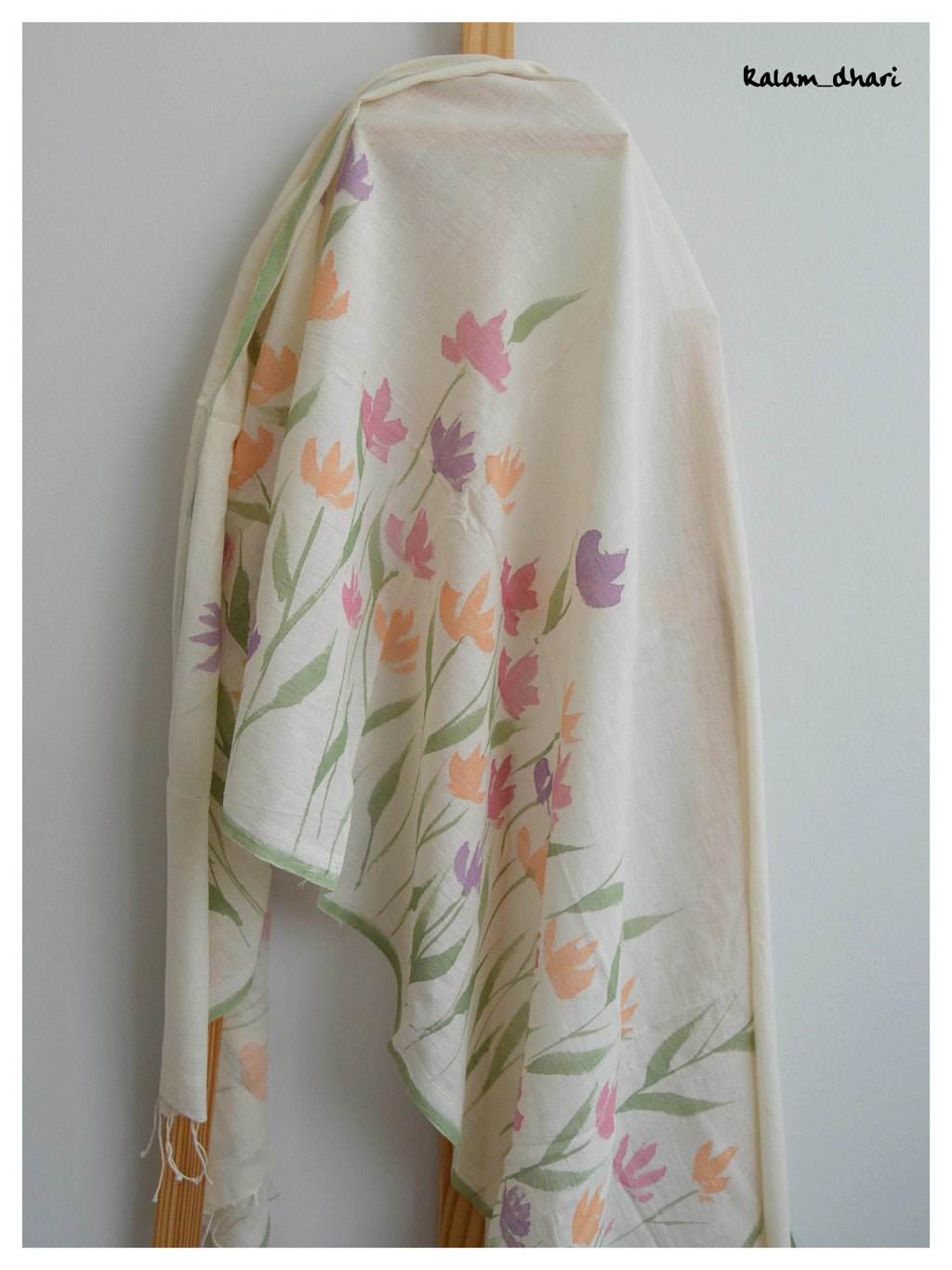 Phool Muslin Cotton Painted Stole