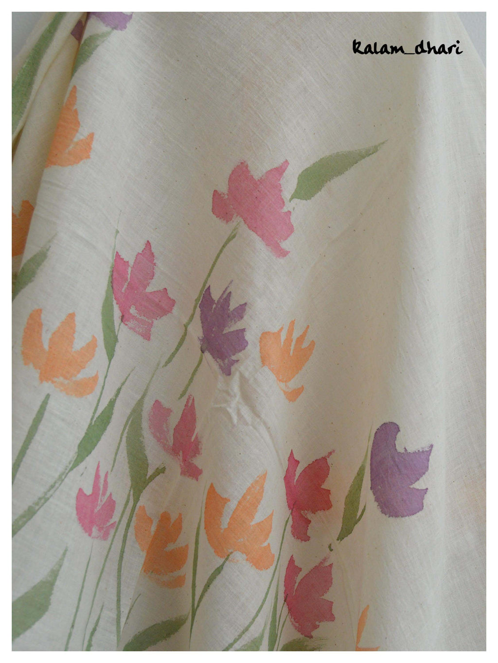 Phool Muslin Cotton Painted Stole