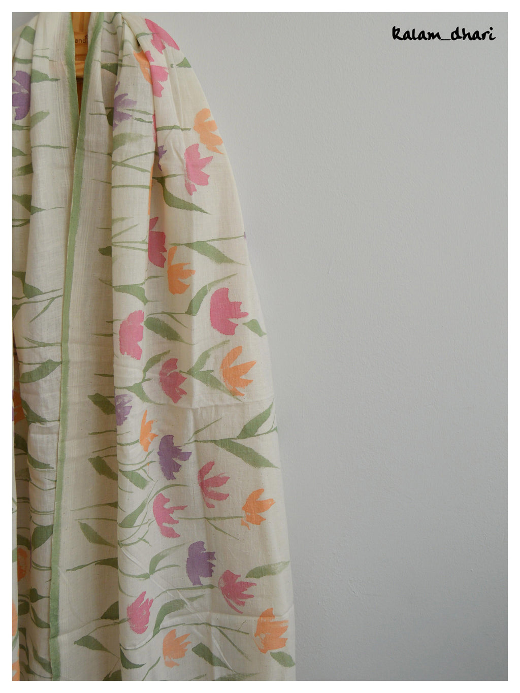 Phool Muslin Cotton Painted Stole