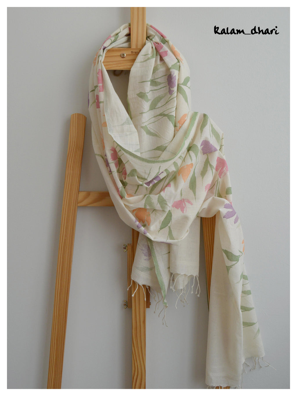 Phool Muslin Cotton Painted Stole