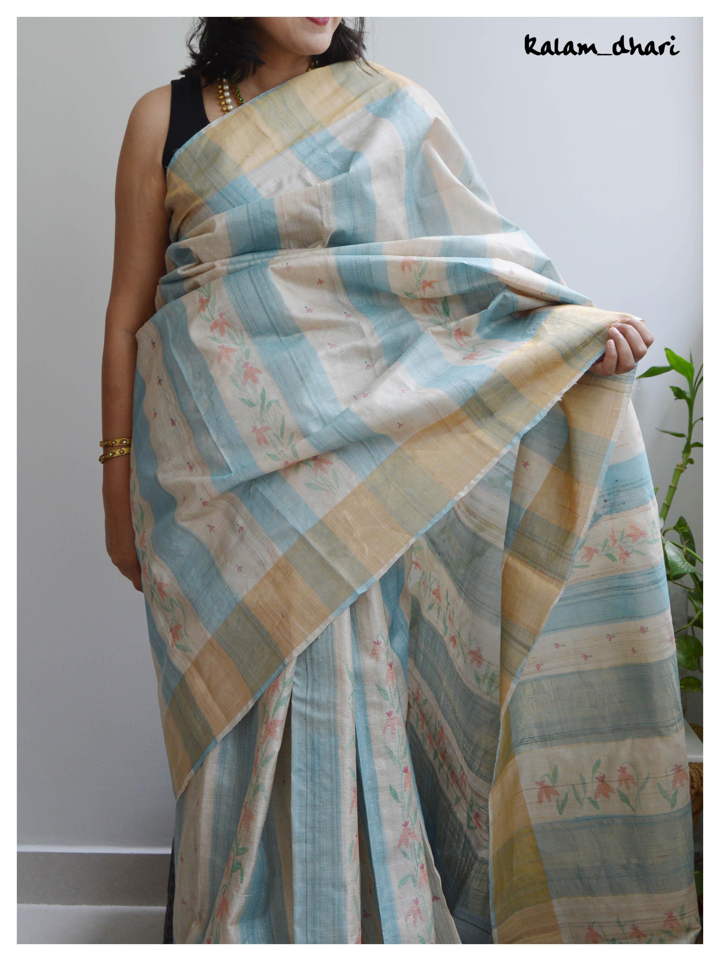 Dhaari Painted Kosa Silk Saree