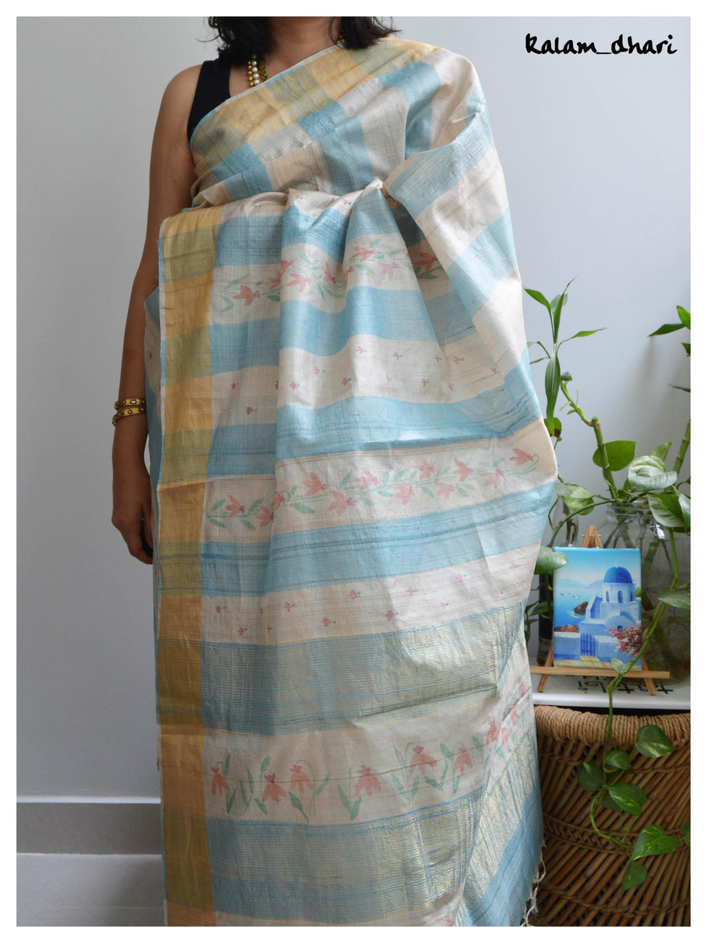 Dhaari Painted Kosa Silk Saree