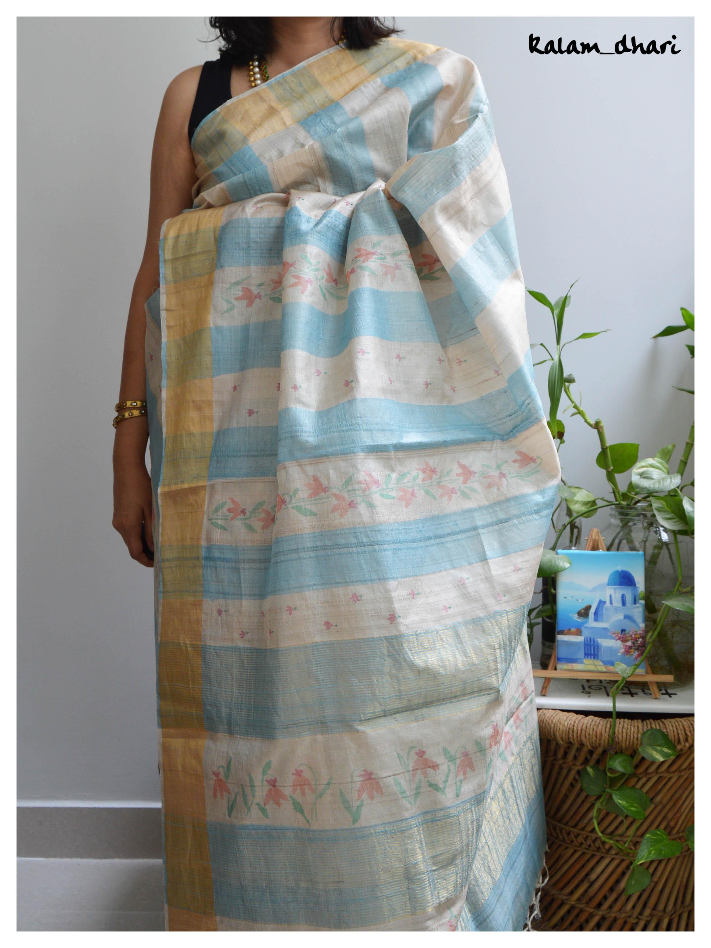 Dhaari Painted Kosa Silk Saree