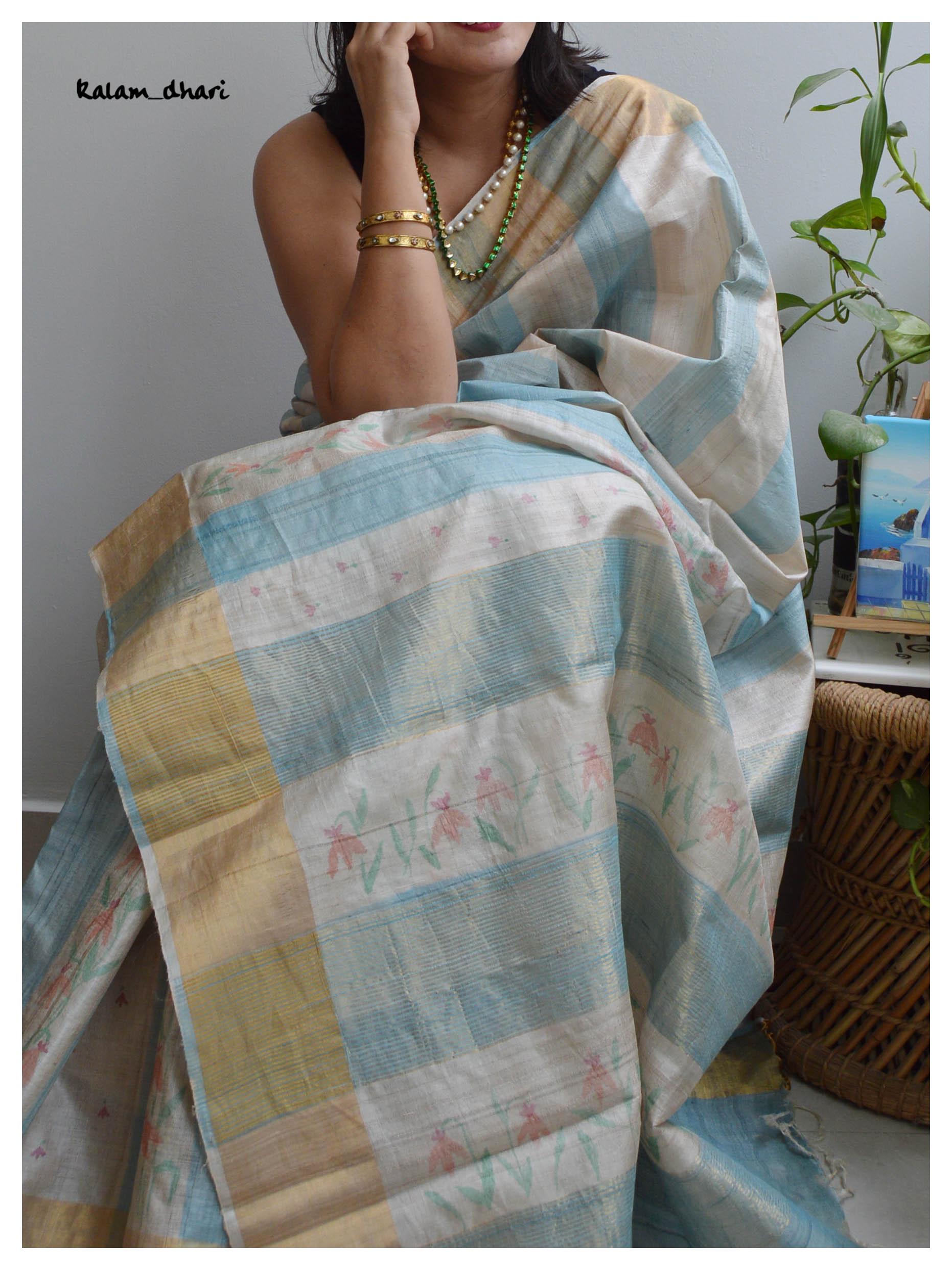 Dhaari Painted Kosa Silk Saree