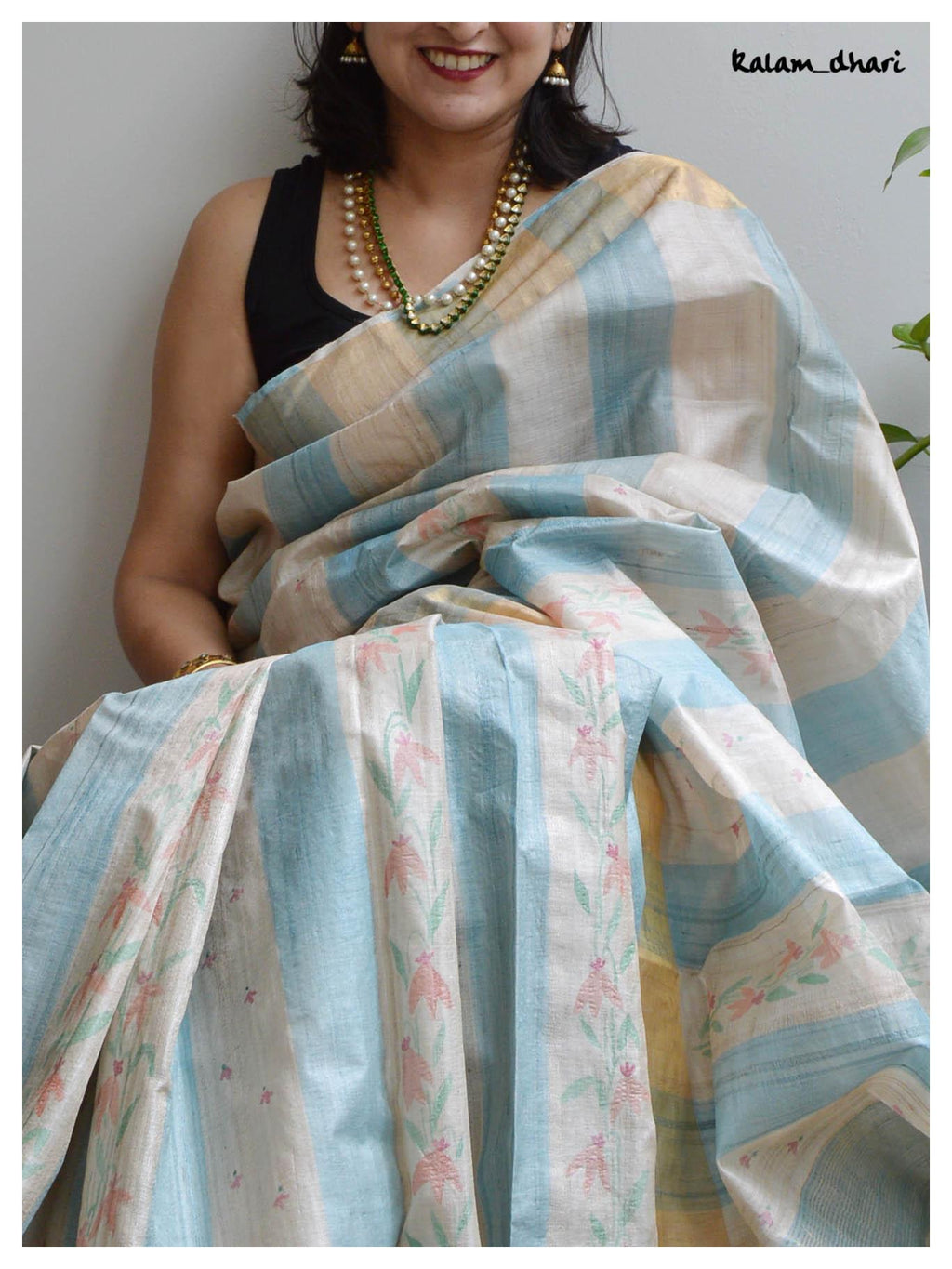 Dhaari Painted Kosa Silk Saree