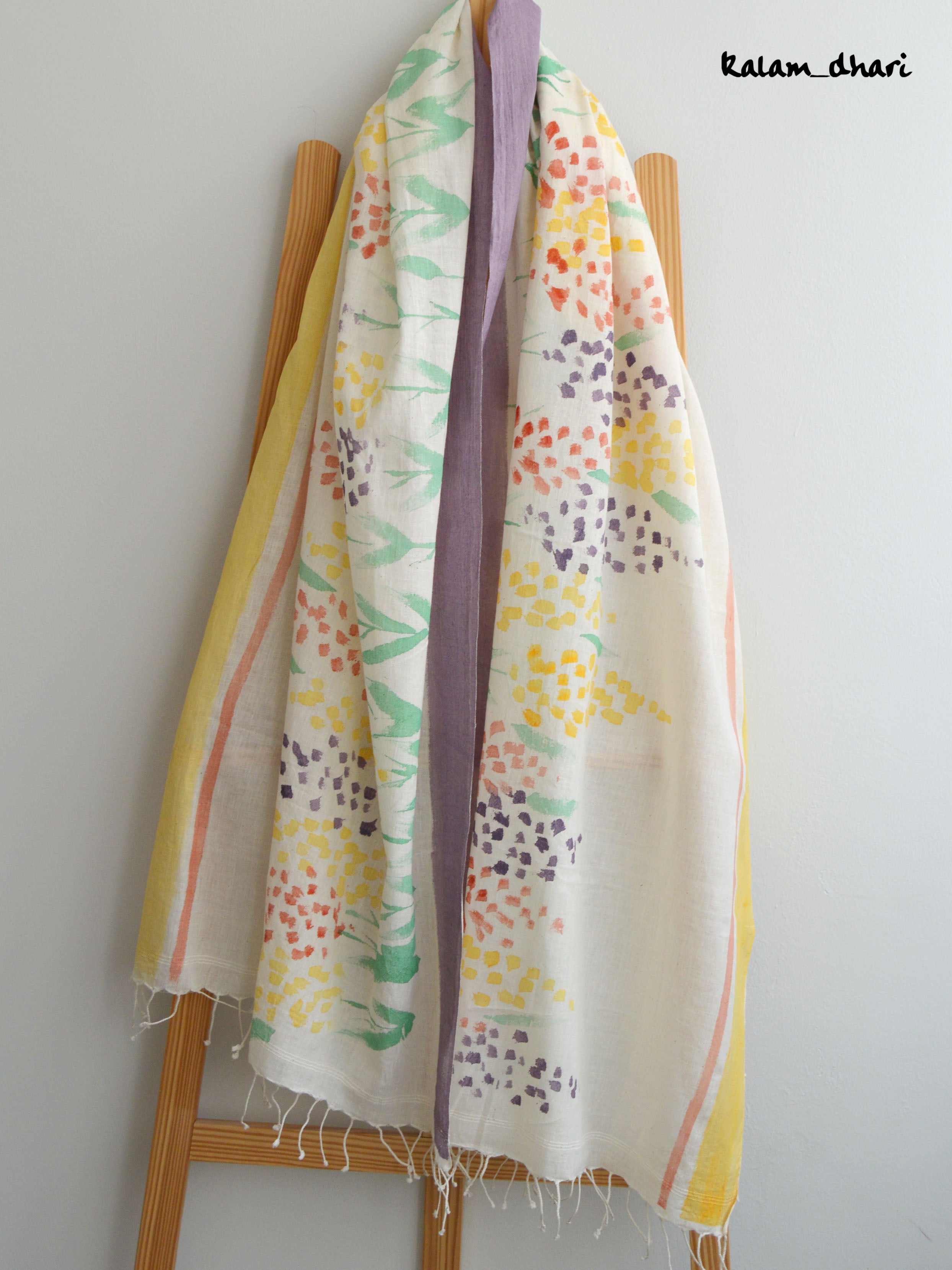 Delphi Muslin Cotton Painted Stole