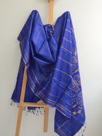 Neelam Painted Tussar Dupatta