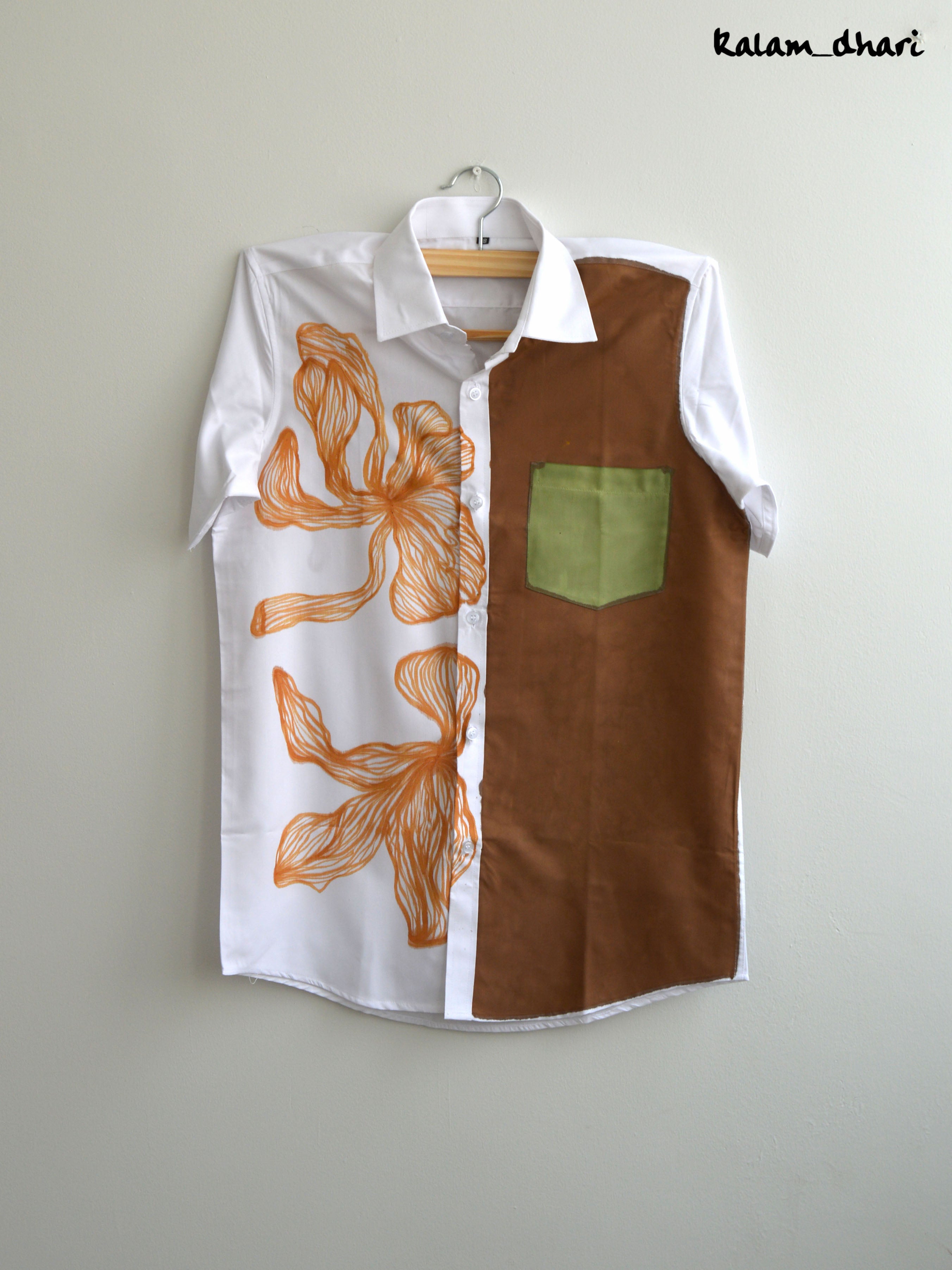 Autumn Painted Half Shirt