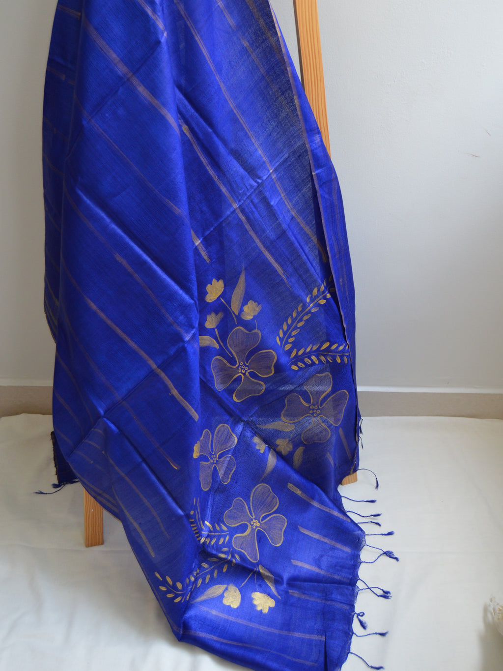 Neelam Painted Tussar Dupatta