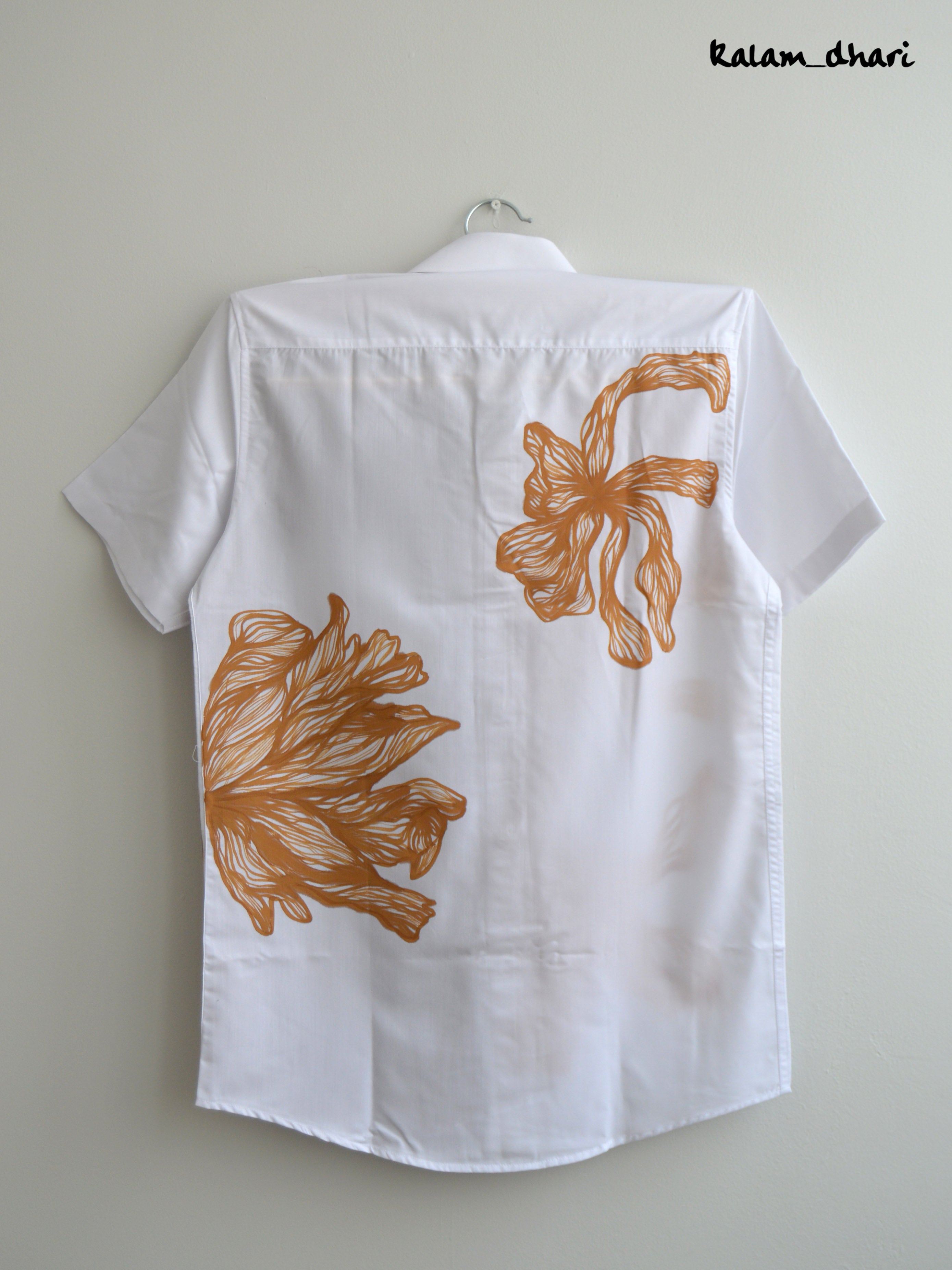 Autumn Painted Half Shirt