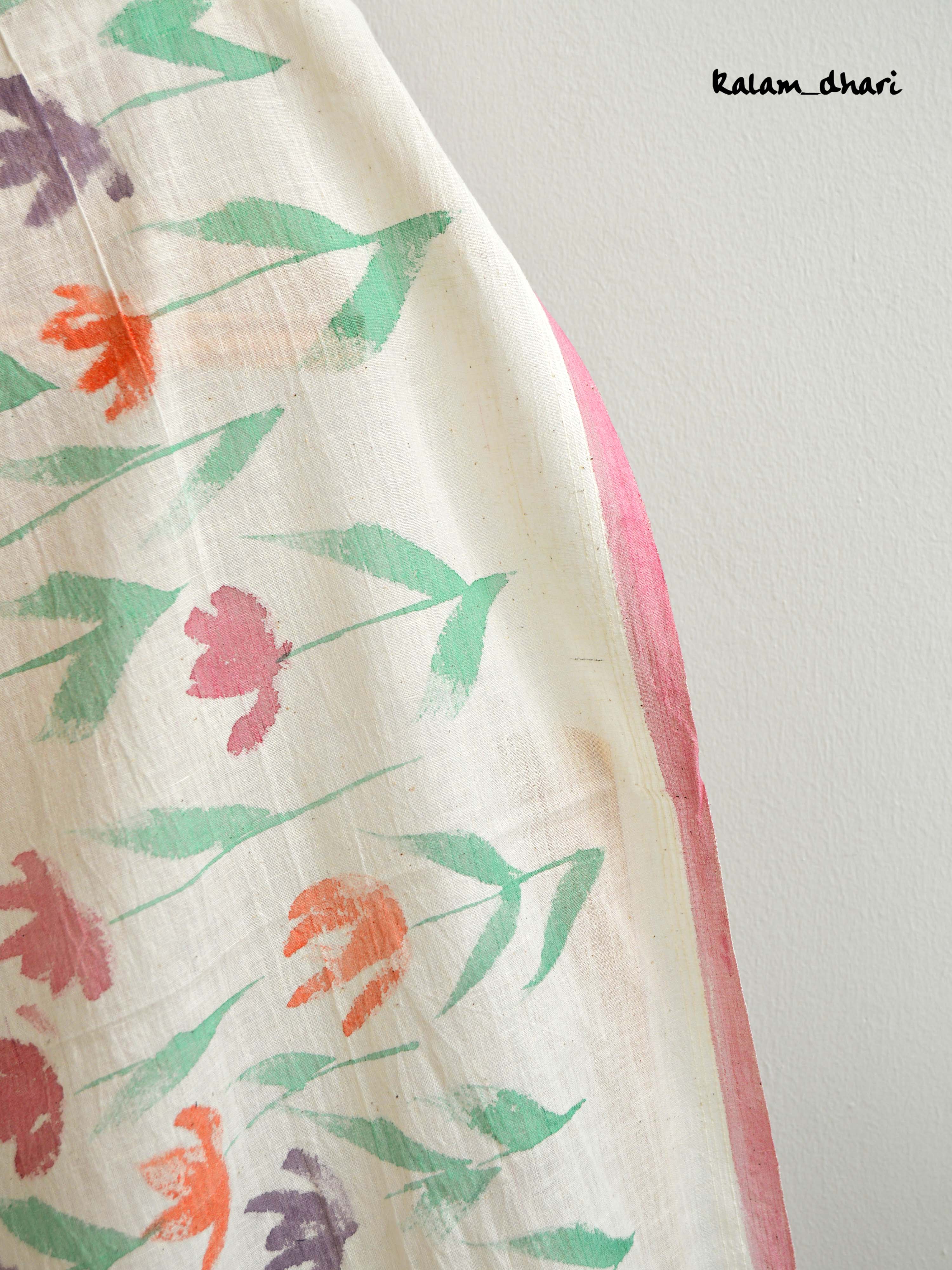 Phool Muslin Cotton Painted Stole
