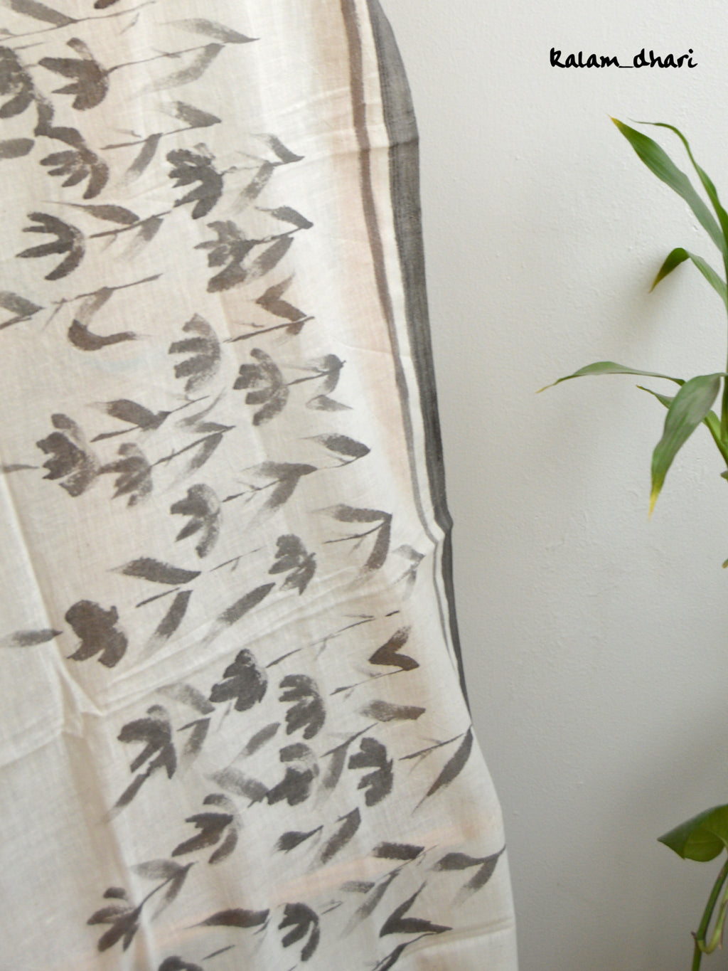 Phool Muslin Cotton Painted Stole