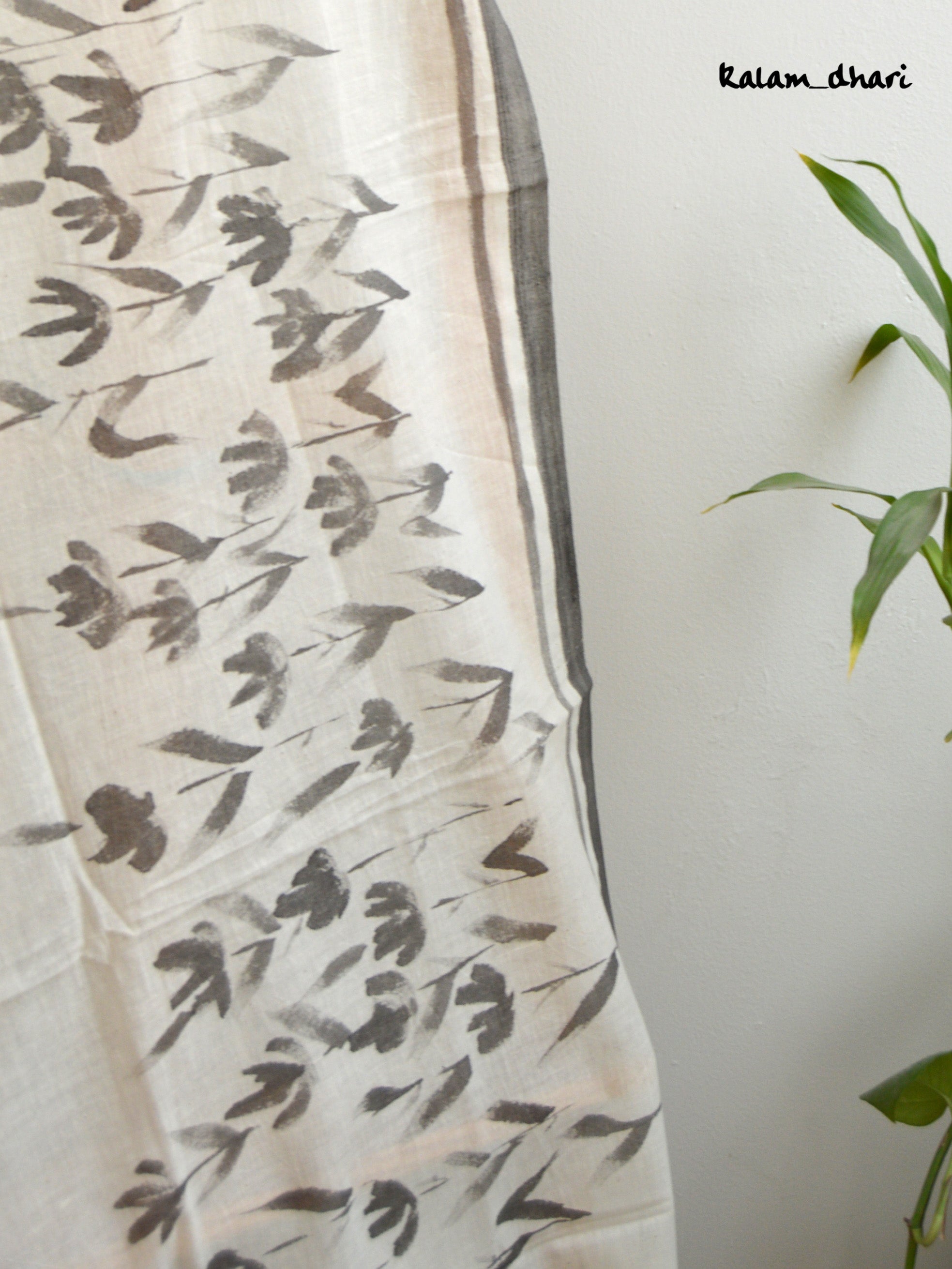 Phool Muslin Cotton Painted Stole