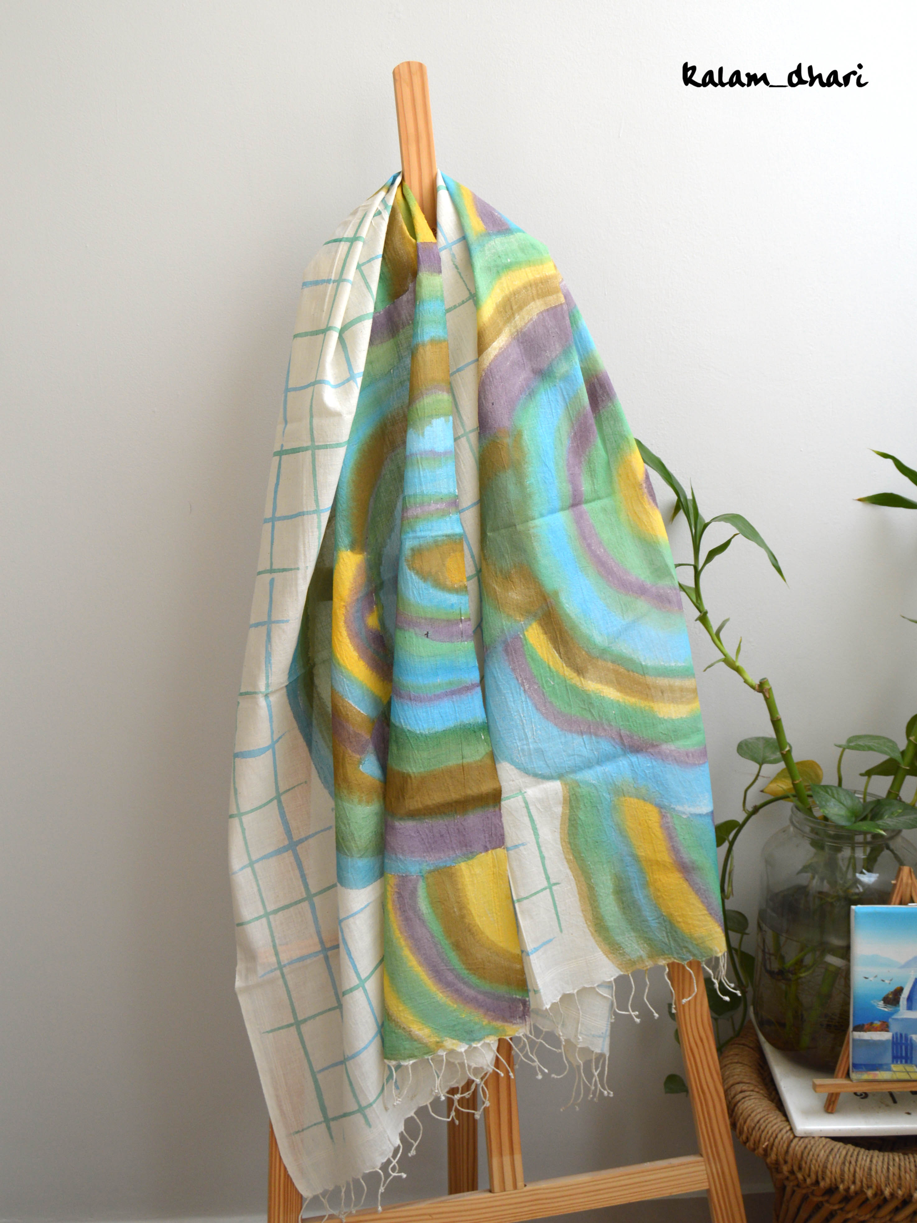 Agate Muslin Cotton Painted Stole