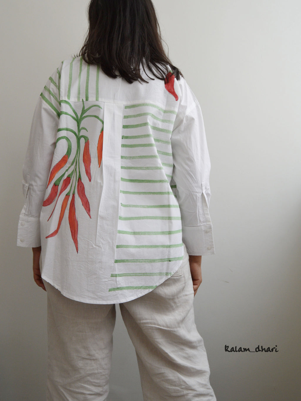 Mirchi Painted Oversized Shirt