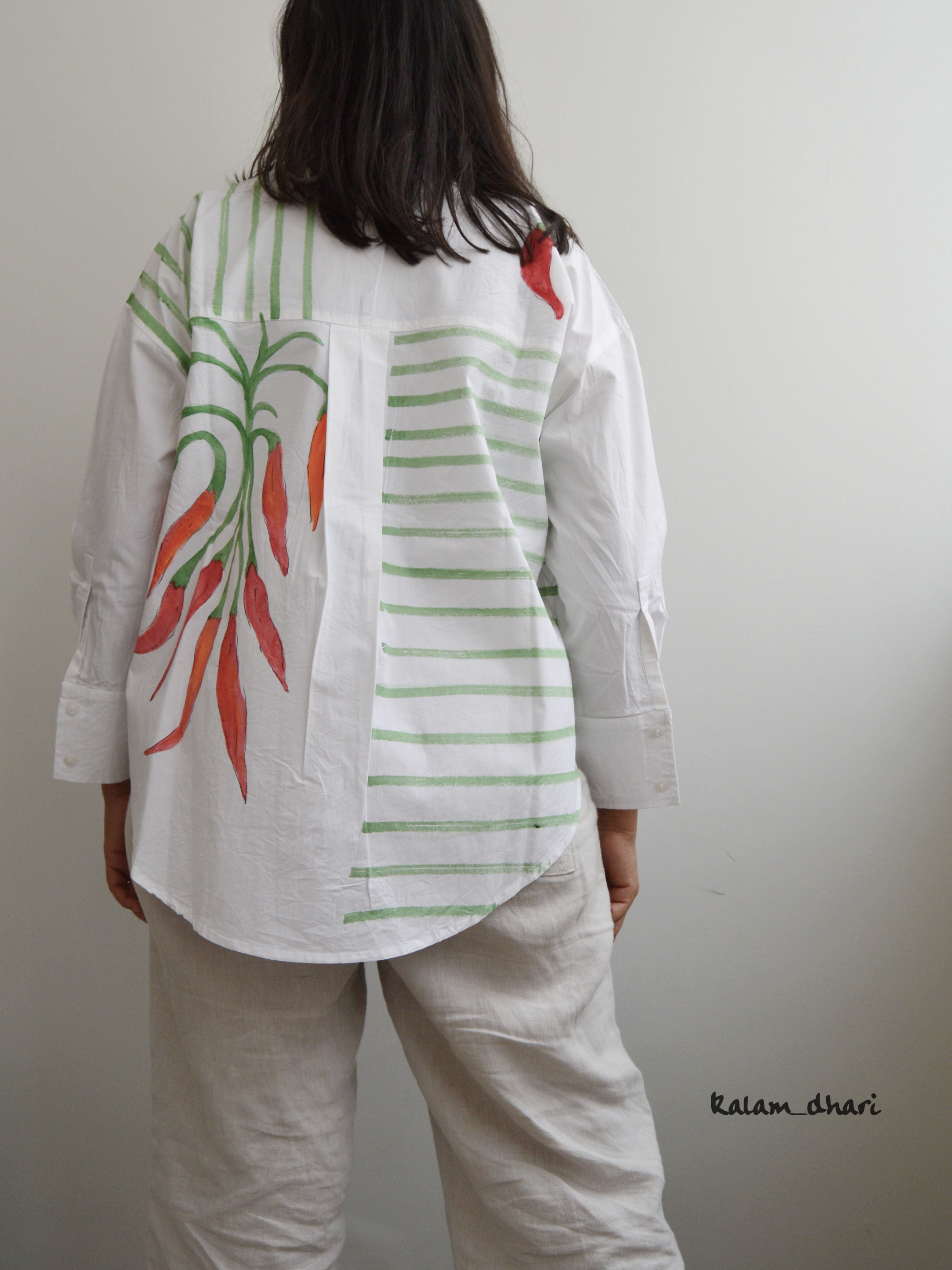 Mirchi Painted Oversized Shirt