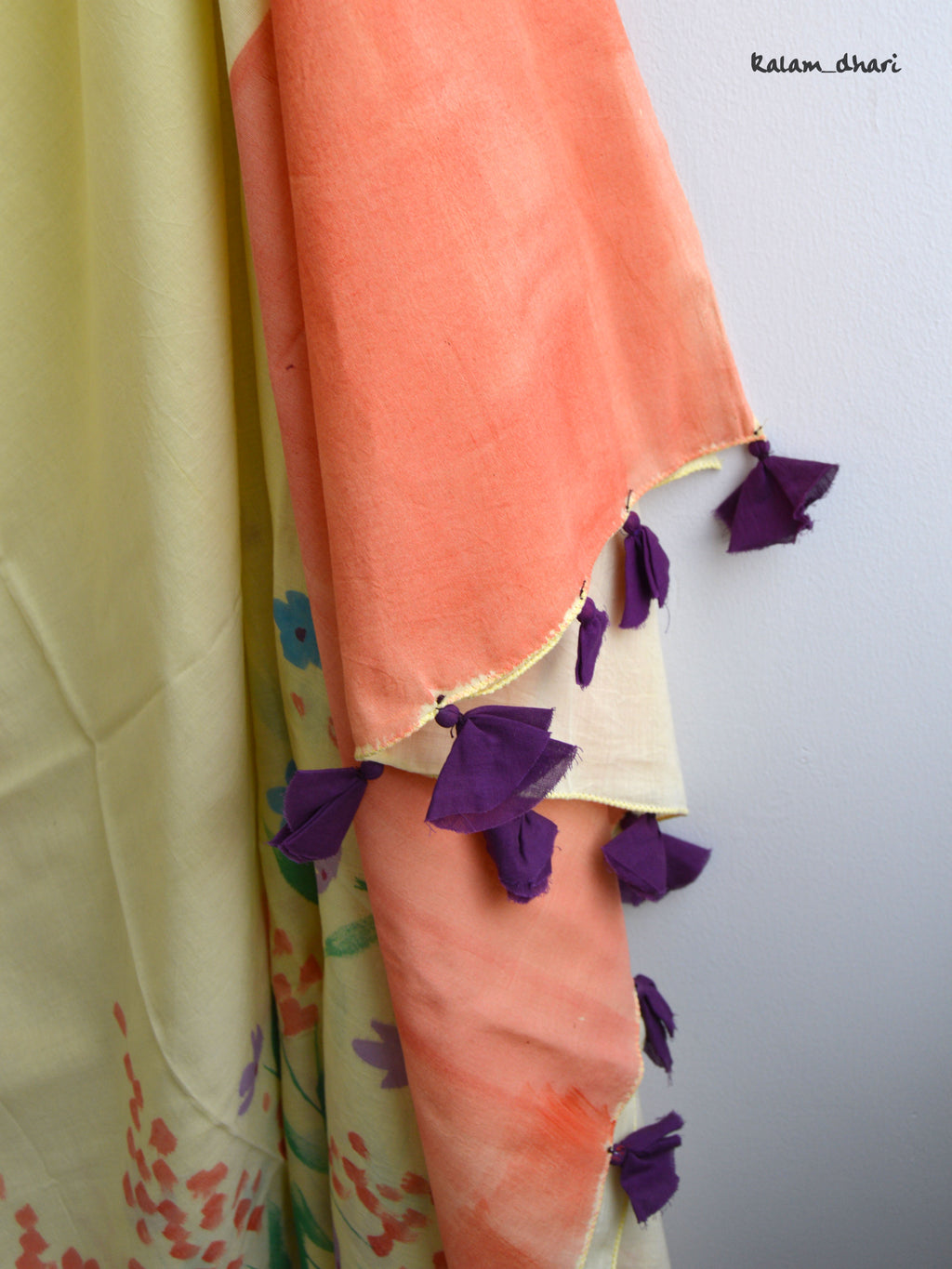 Wildflowers Painted Mul Cotton Saree