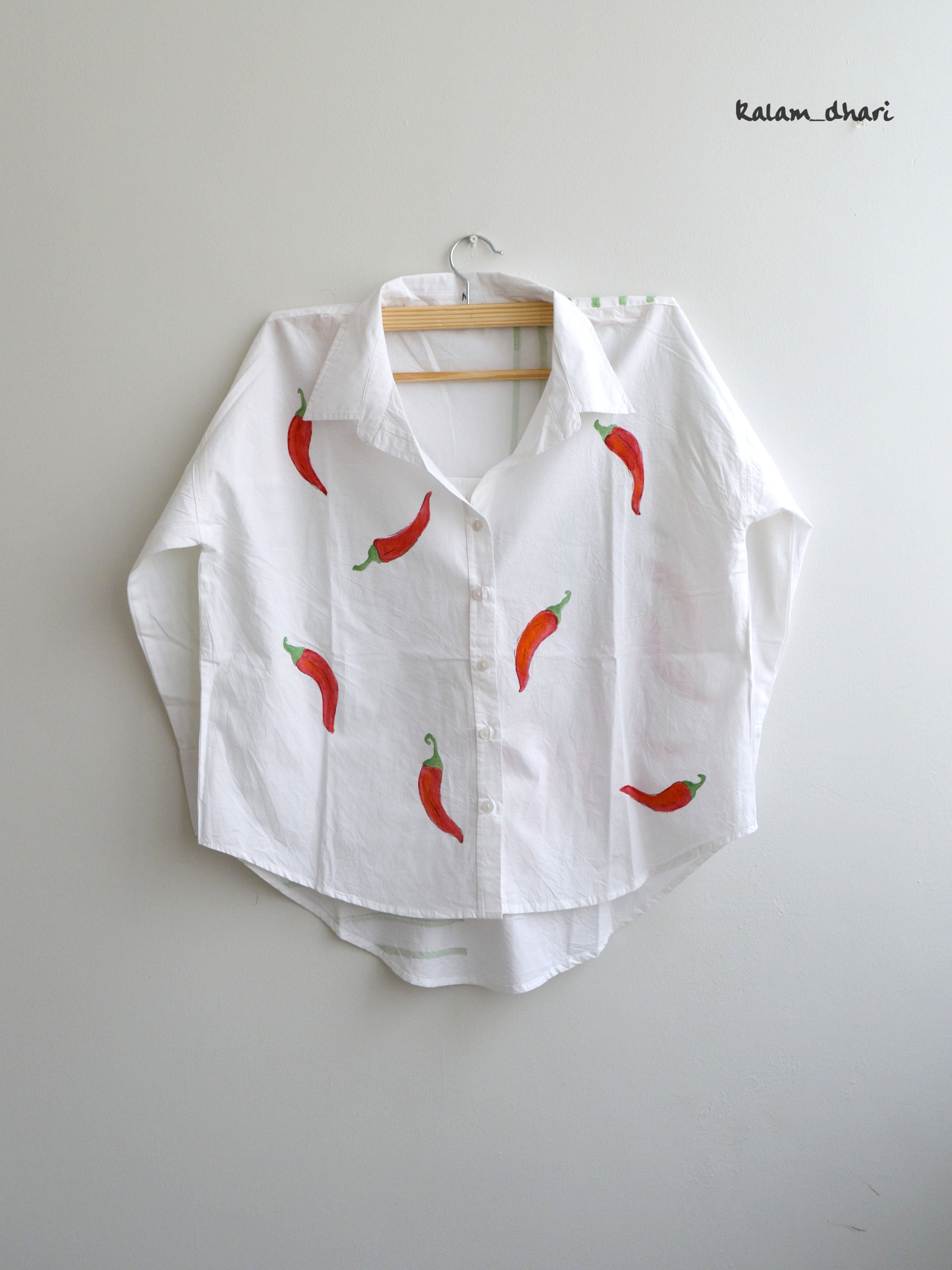 Mirchi Painted Oversized Shirt