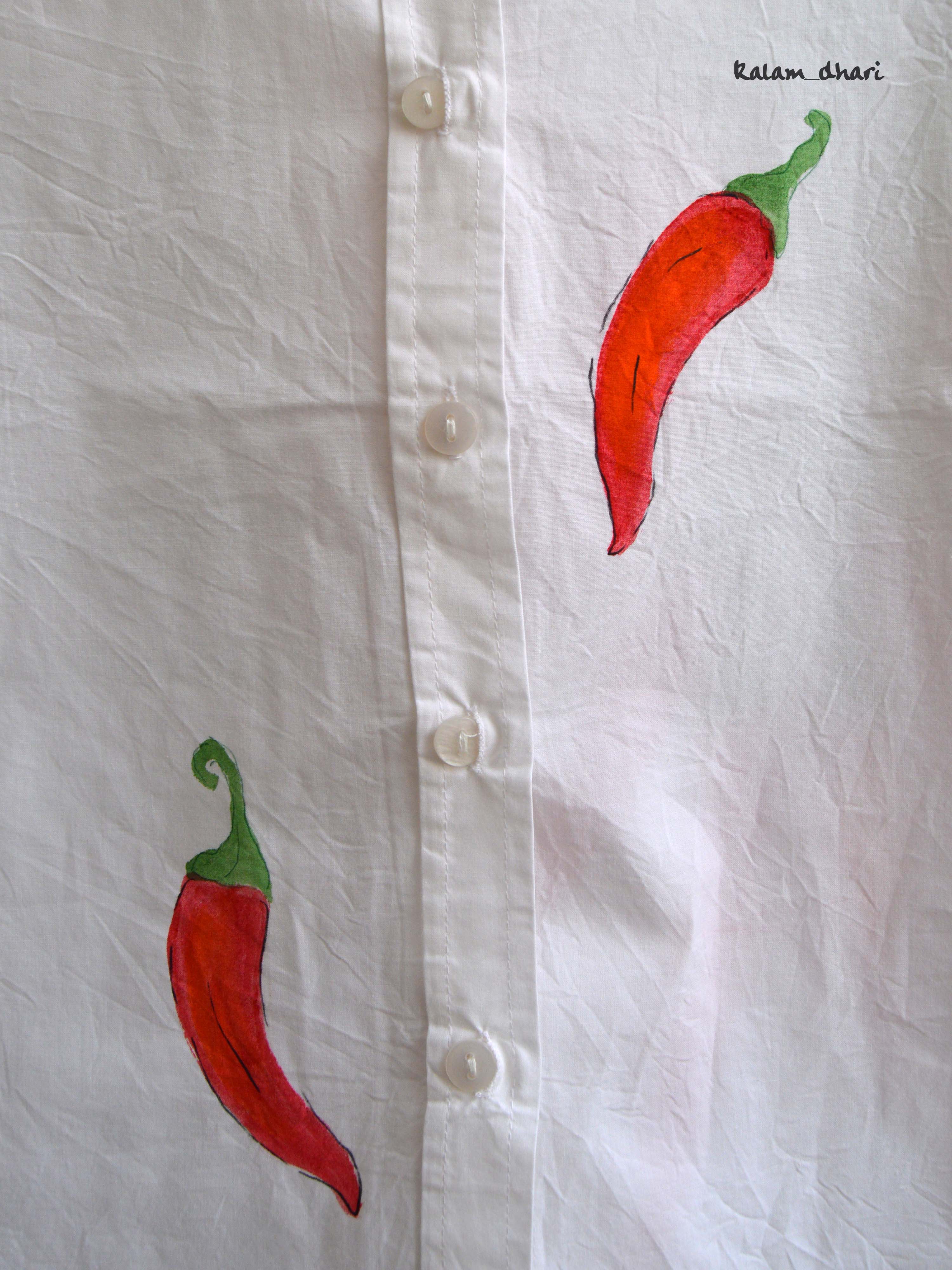 Mirchi Painted Oversized Shirt