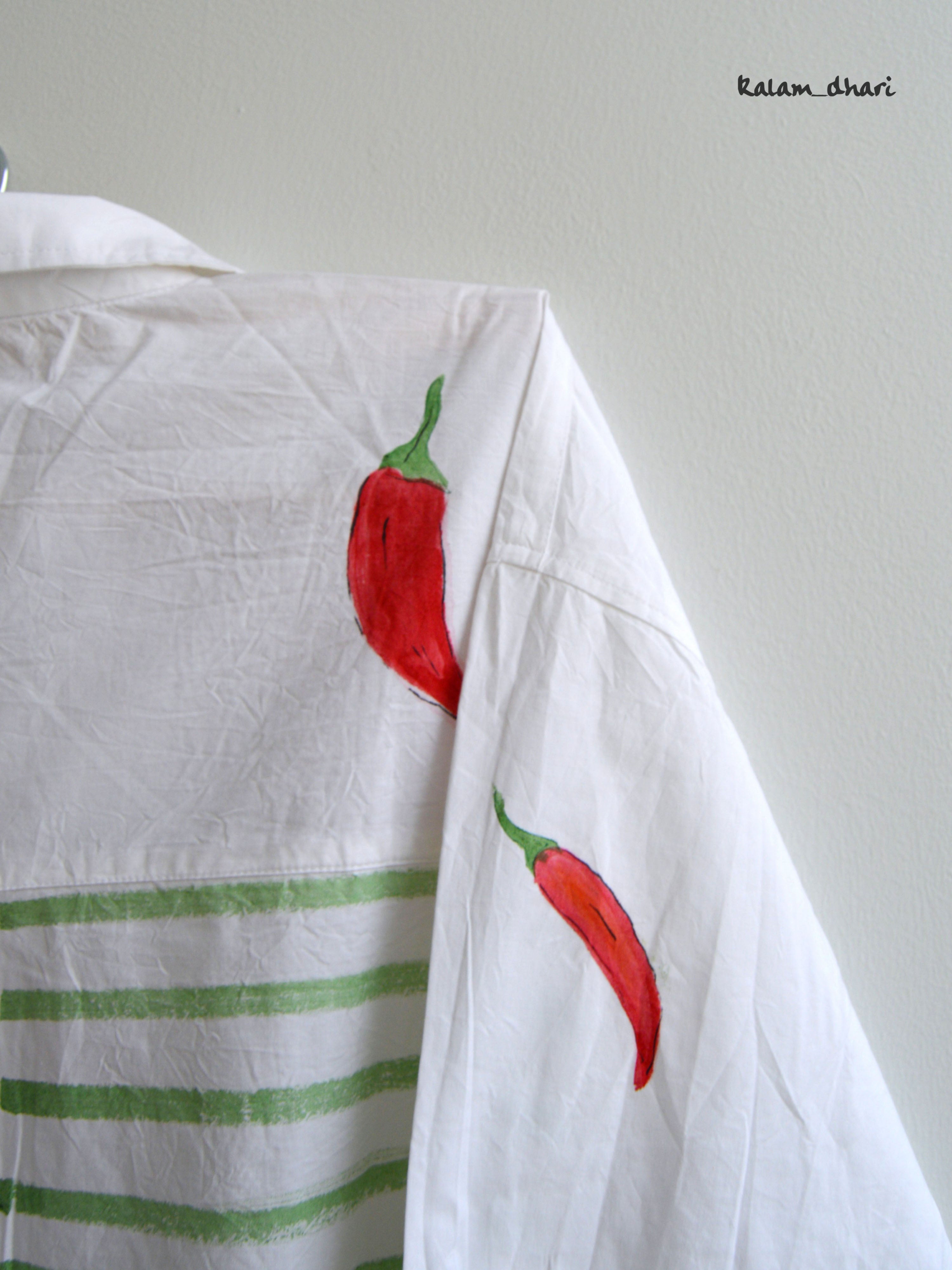 Mirchi Painted Oversized Shirt