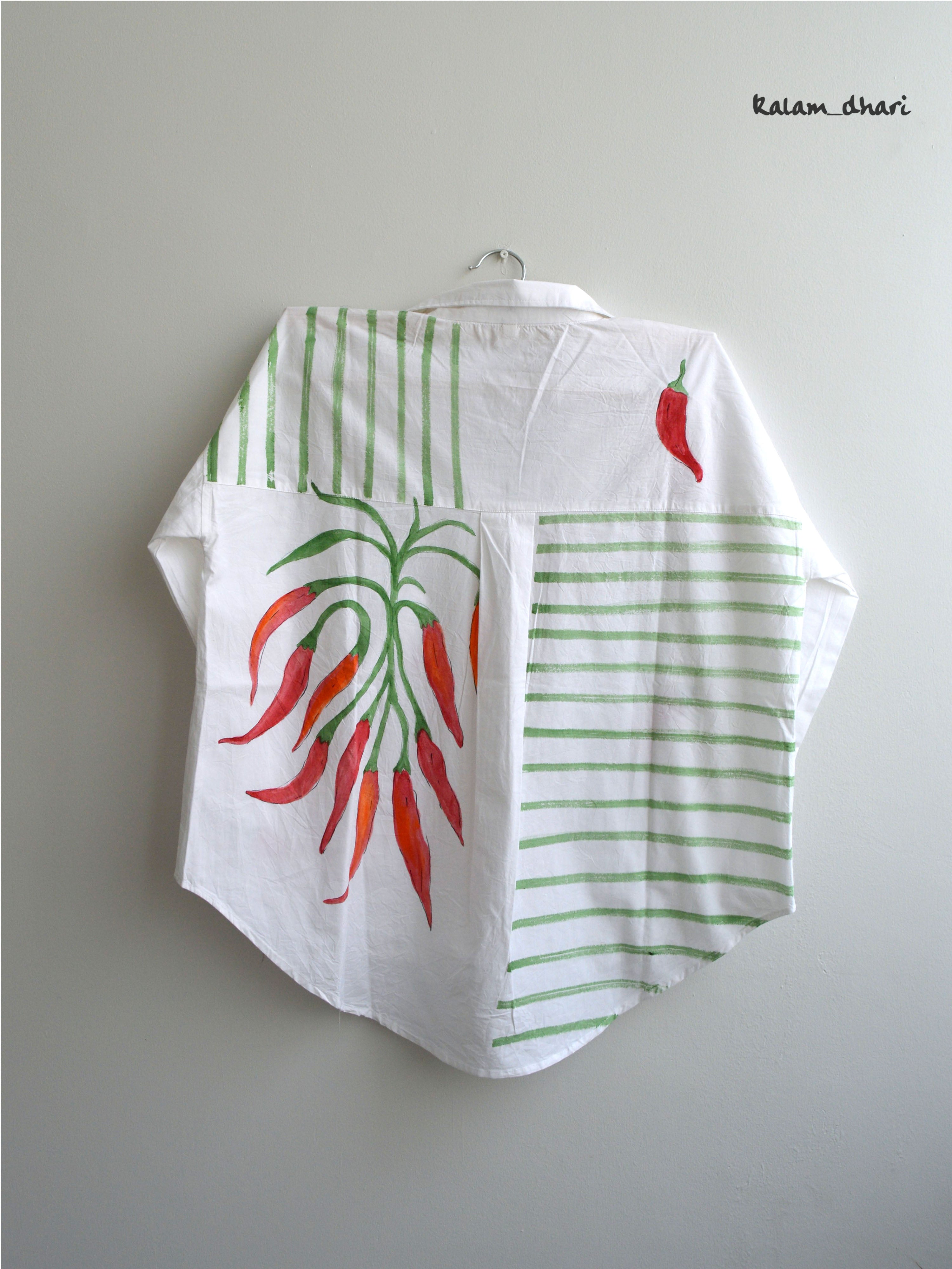 Mirchi Painted Oversized Shirt