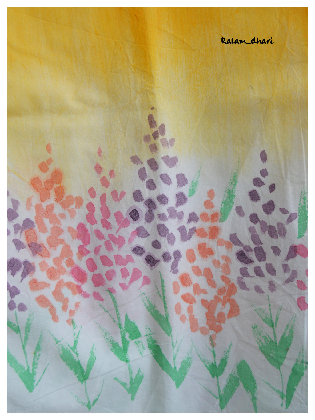 Spring Flowers Painted Oversized Shirt