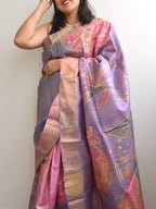 Pakeezah Painted Kosa Silk Saree