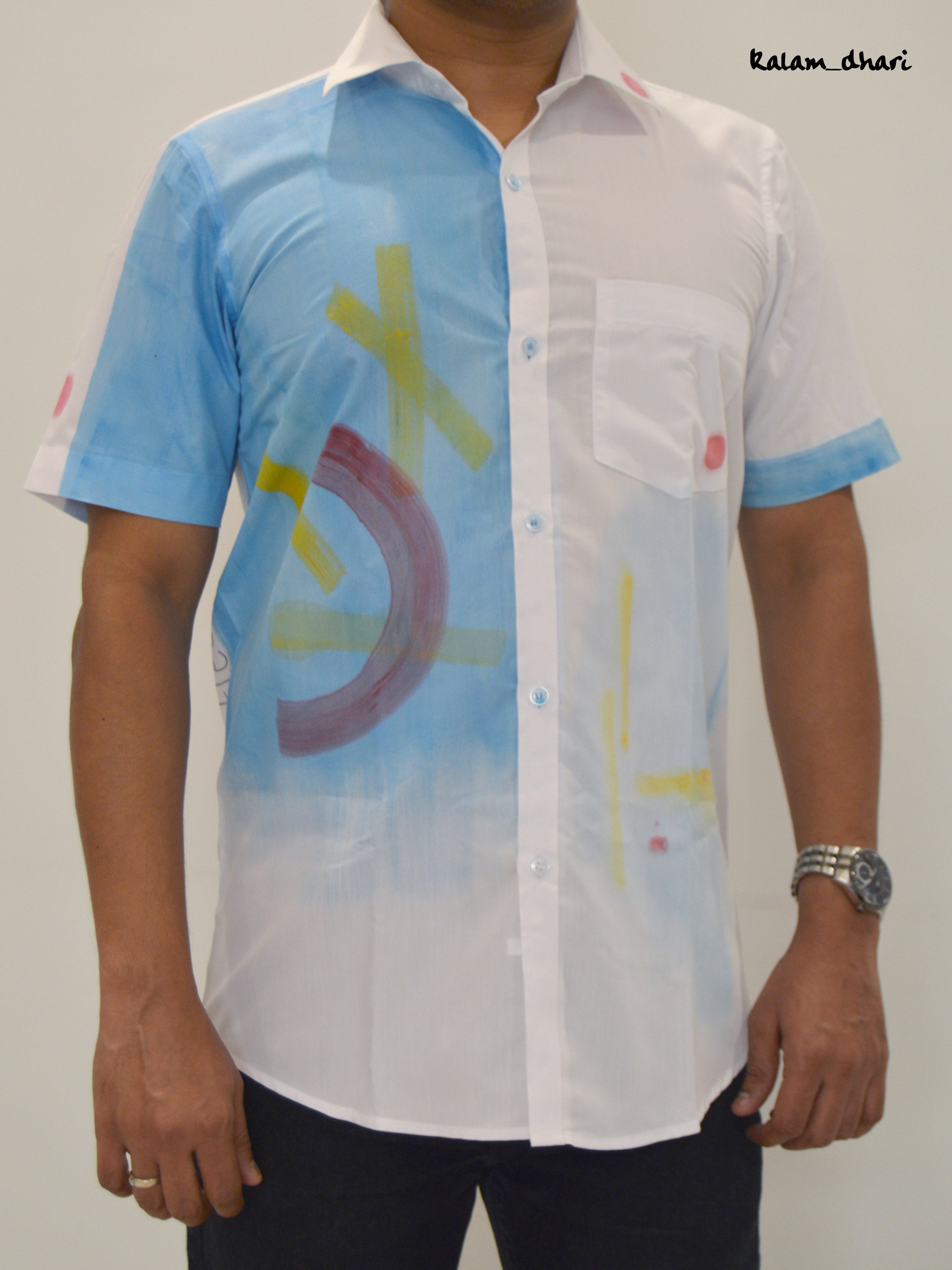 Gaitonde Inspired Painted Half Shirt