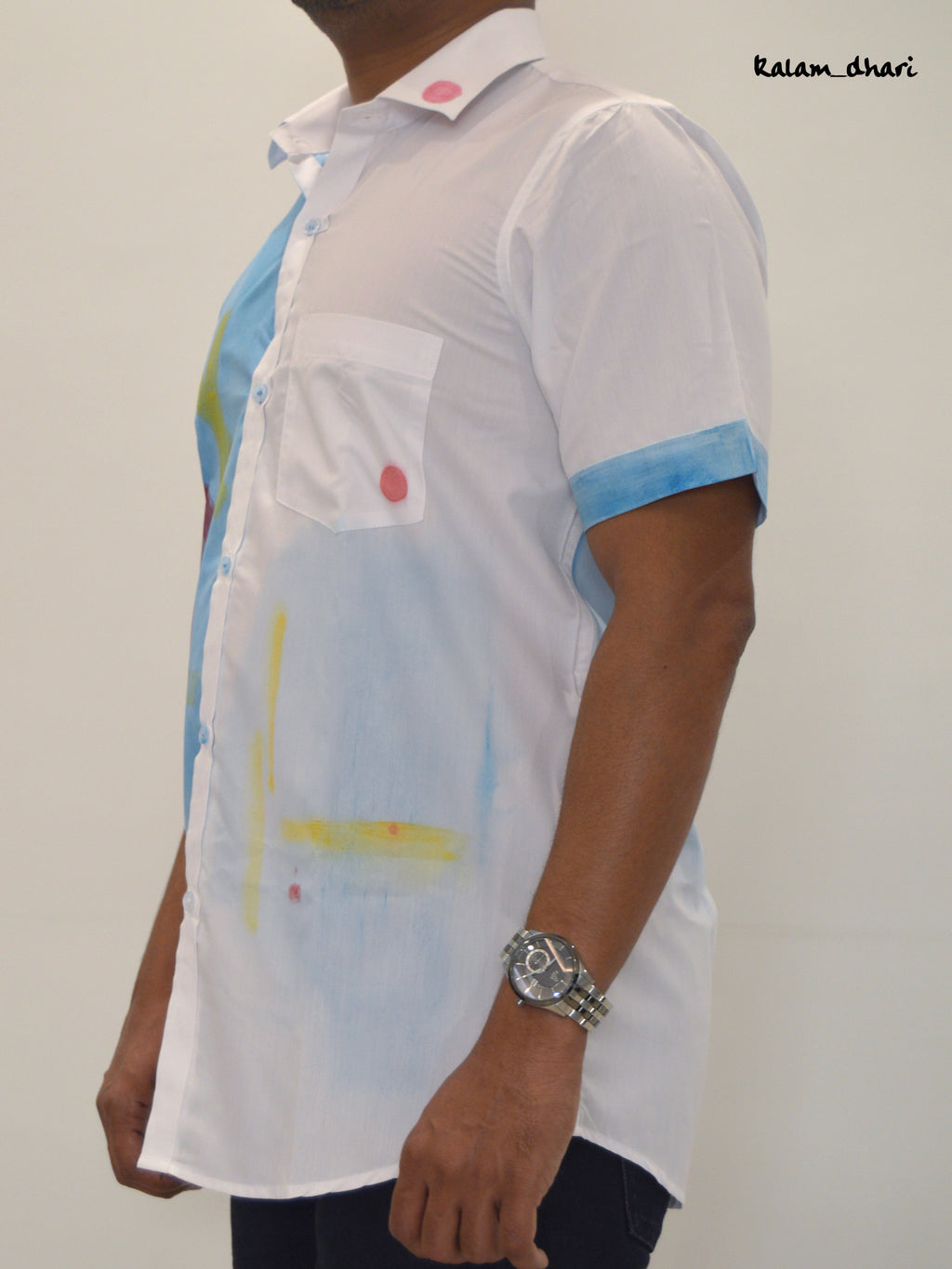 Gaitonde Inspired Painted Half Shirt