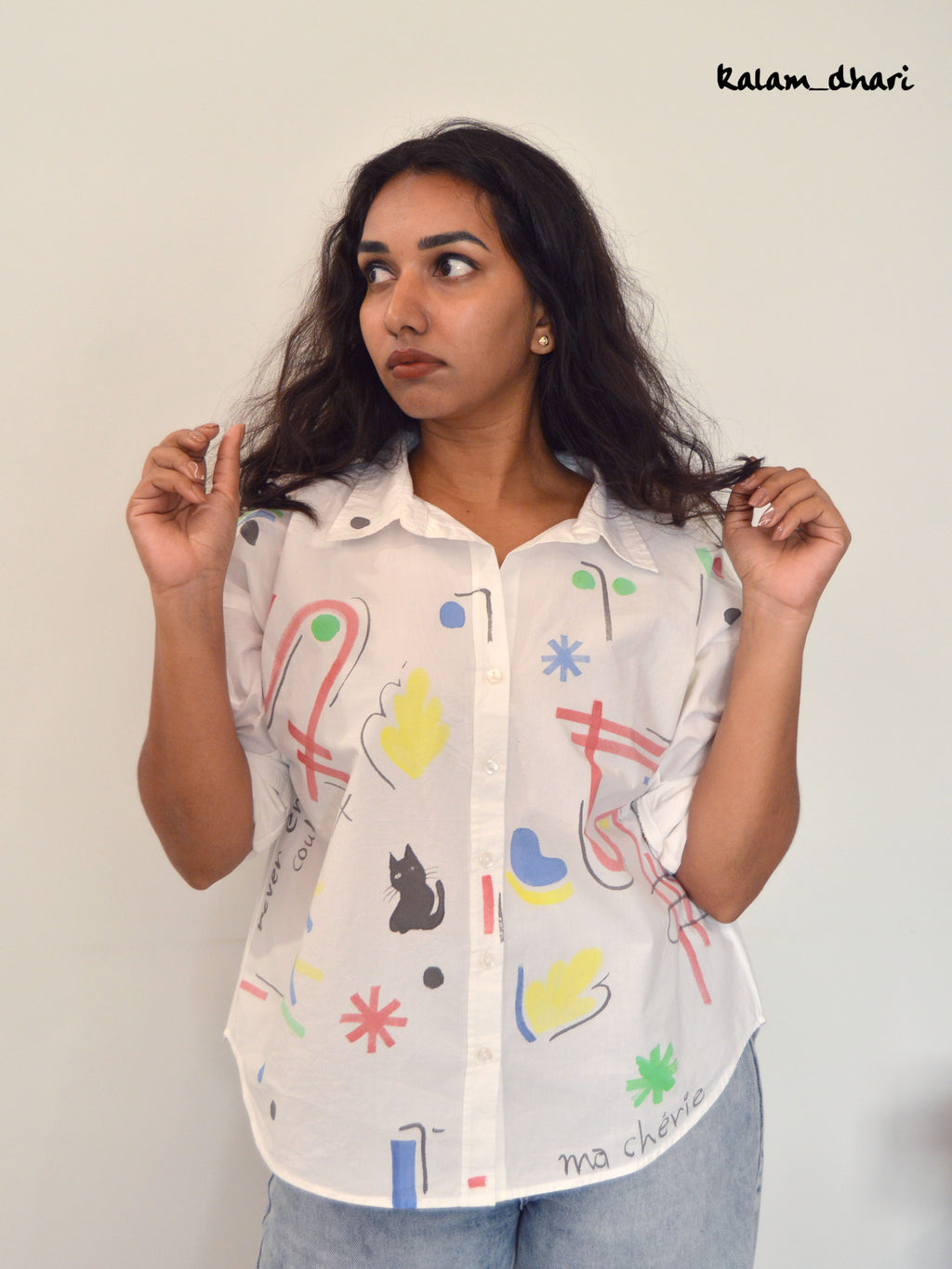 Ditzy Painted Oversized Shirt