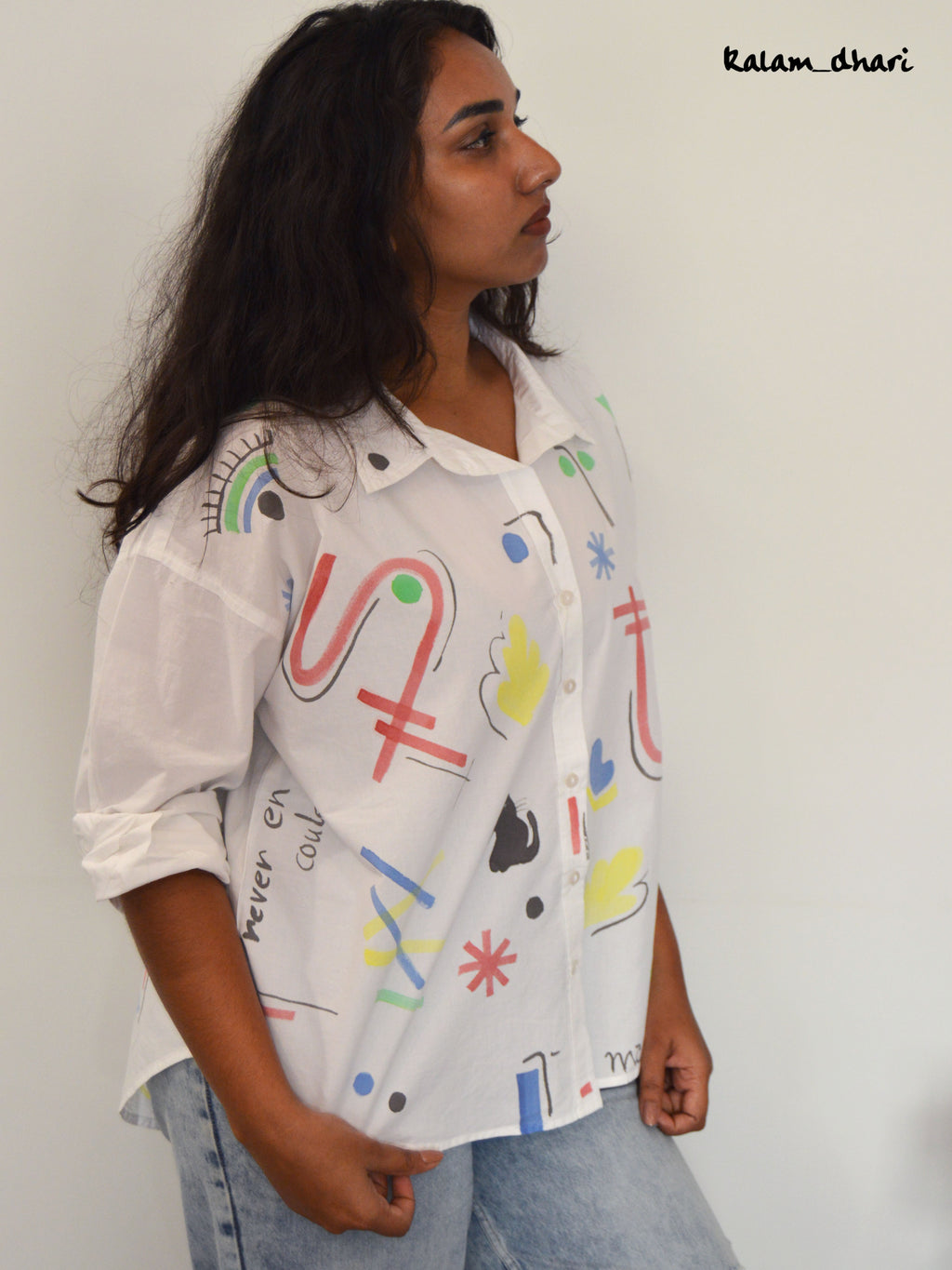 Ditzy Painted Oversized Shirt