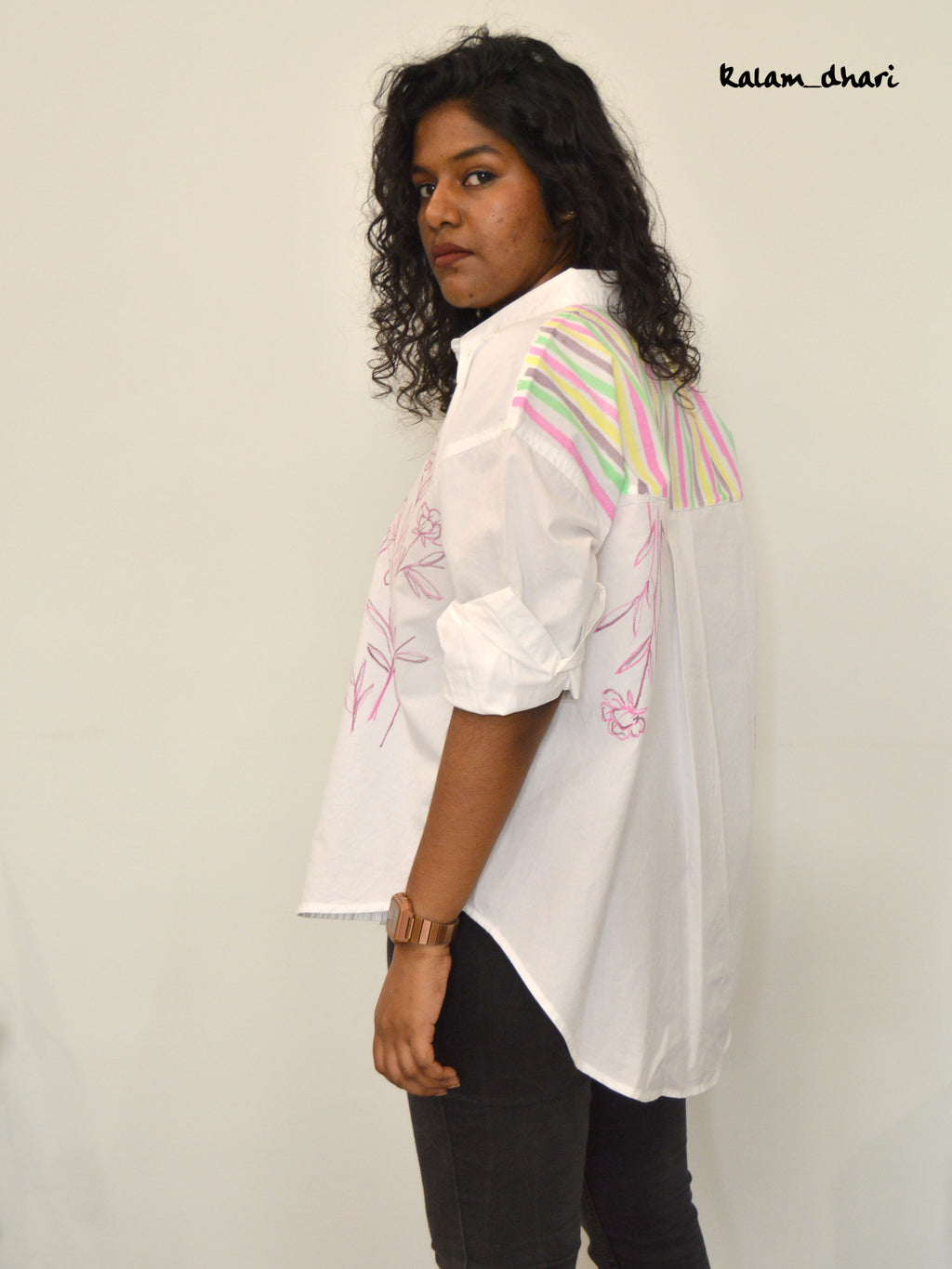 La Vie Est Belle Painted Oversized Shirt