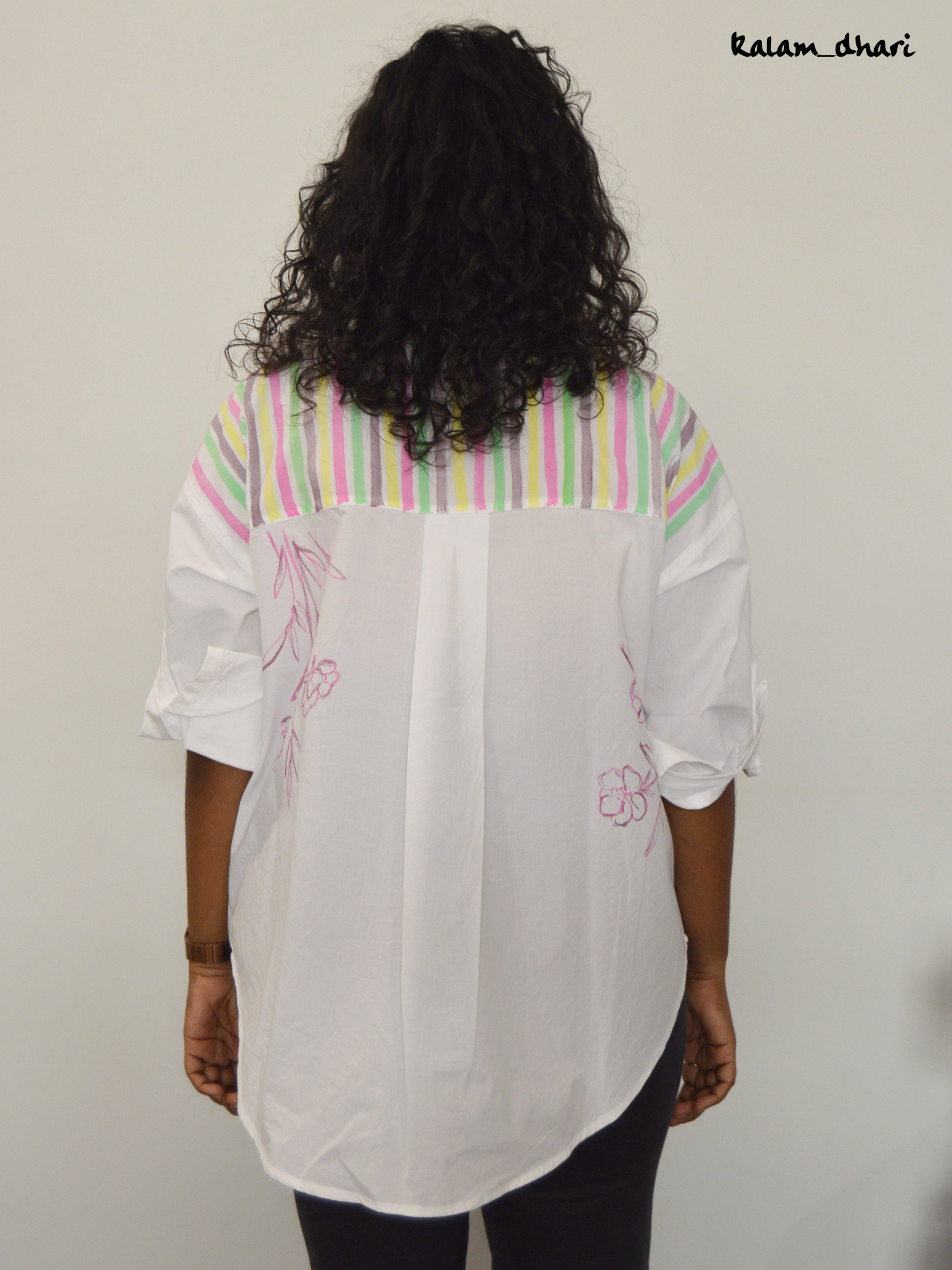 La Vie Est Belle Painted Oversized Shirt