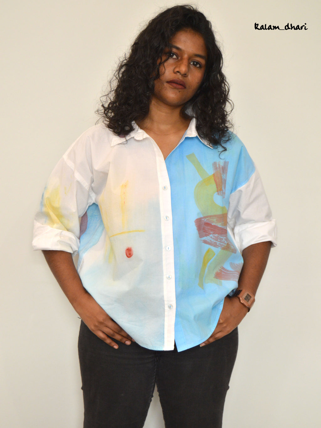 Gaitonde inspired Painted Oversized Shirt
