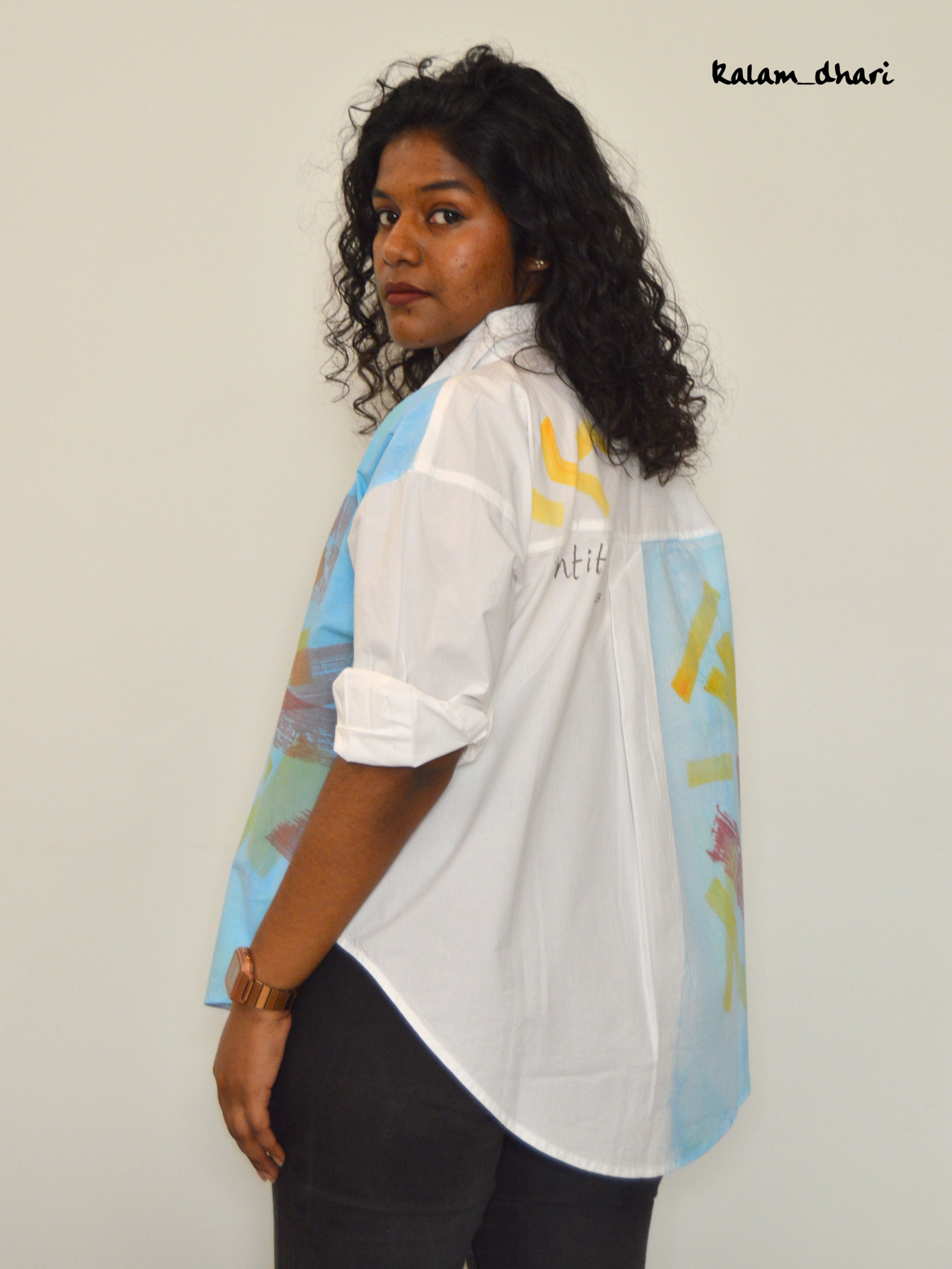 Gaitonde inspired Painted Oversized Shirt