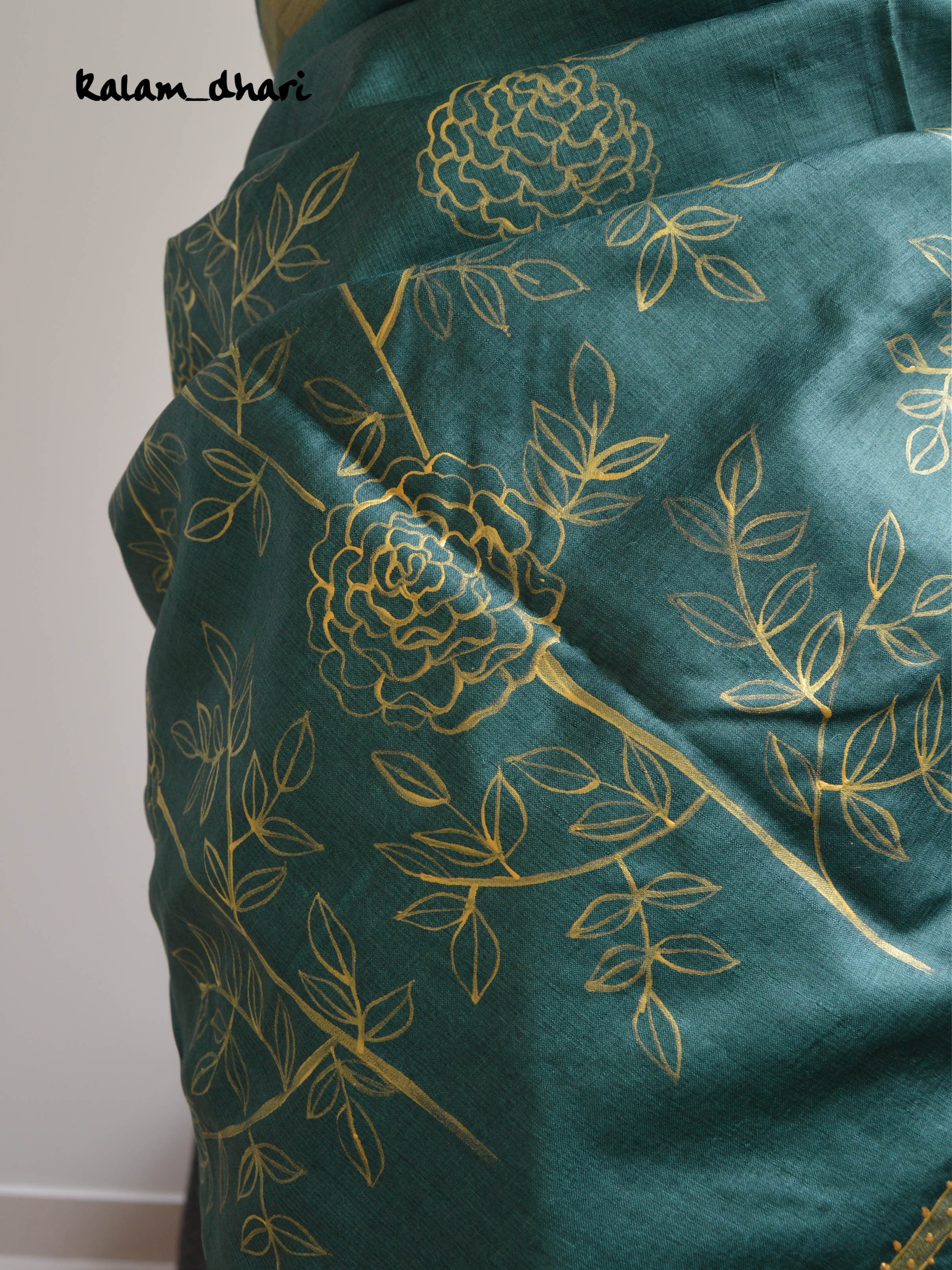 Panna Painted Kosa Silk Saree