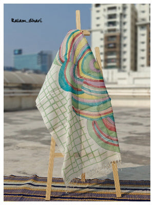 Agate Muslin Cotton Painted Stole