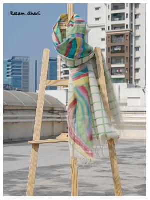 Agate Muslin Cotton Painted Stole